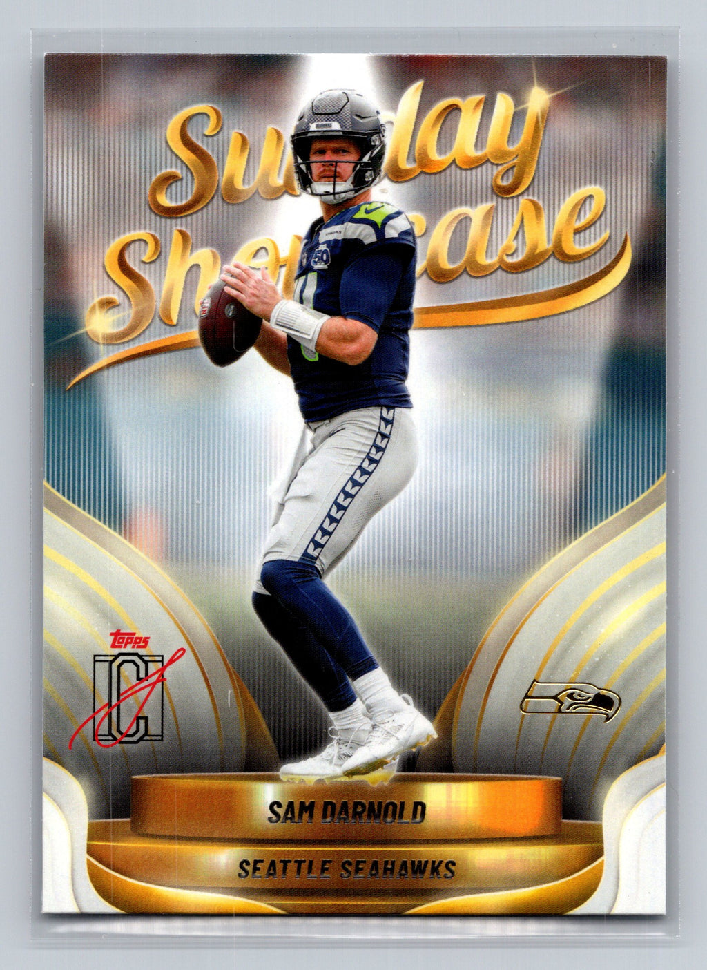 2025 Topps Signature Class #SS-18 Sam Darnold Sunday Showcase