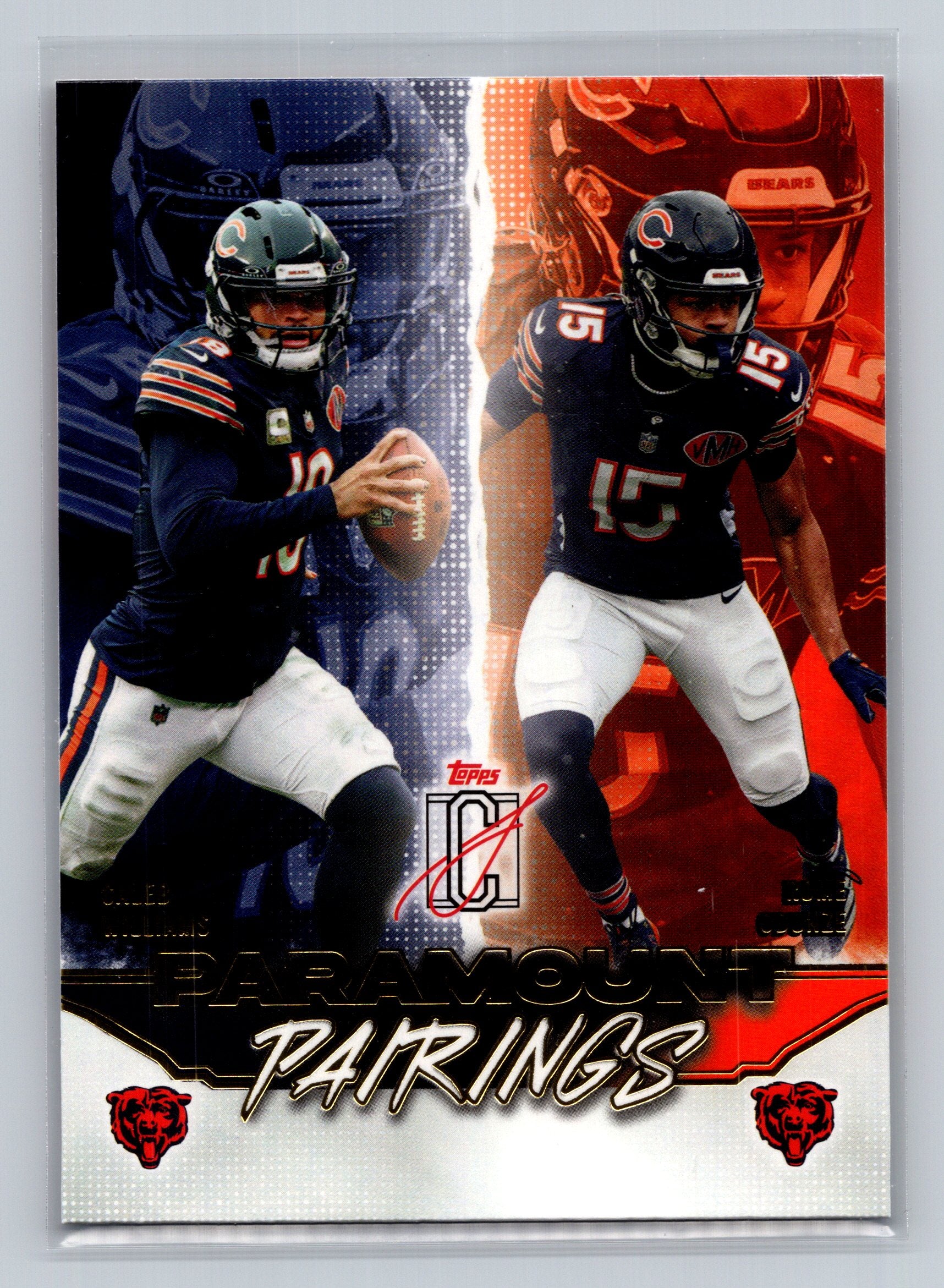 2025 Topps Signature Class #PP-1 Caleb Williams / Rome Odunze Paramount Pairings