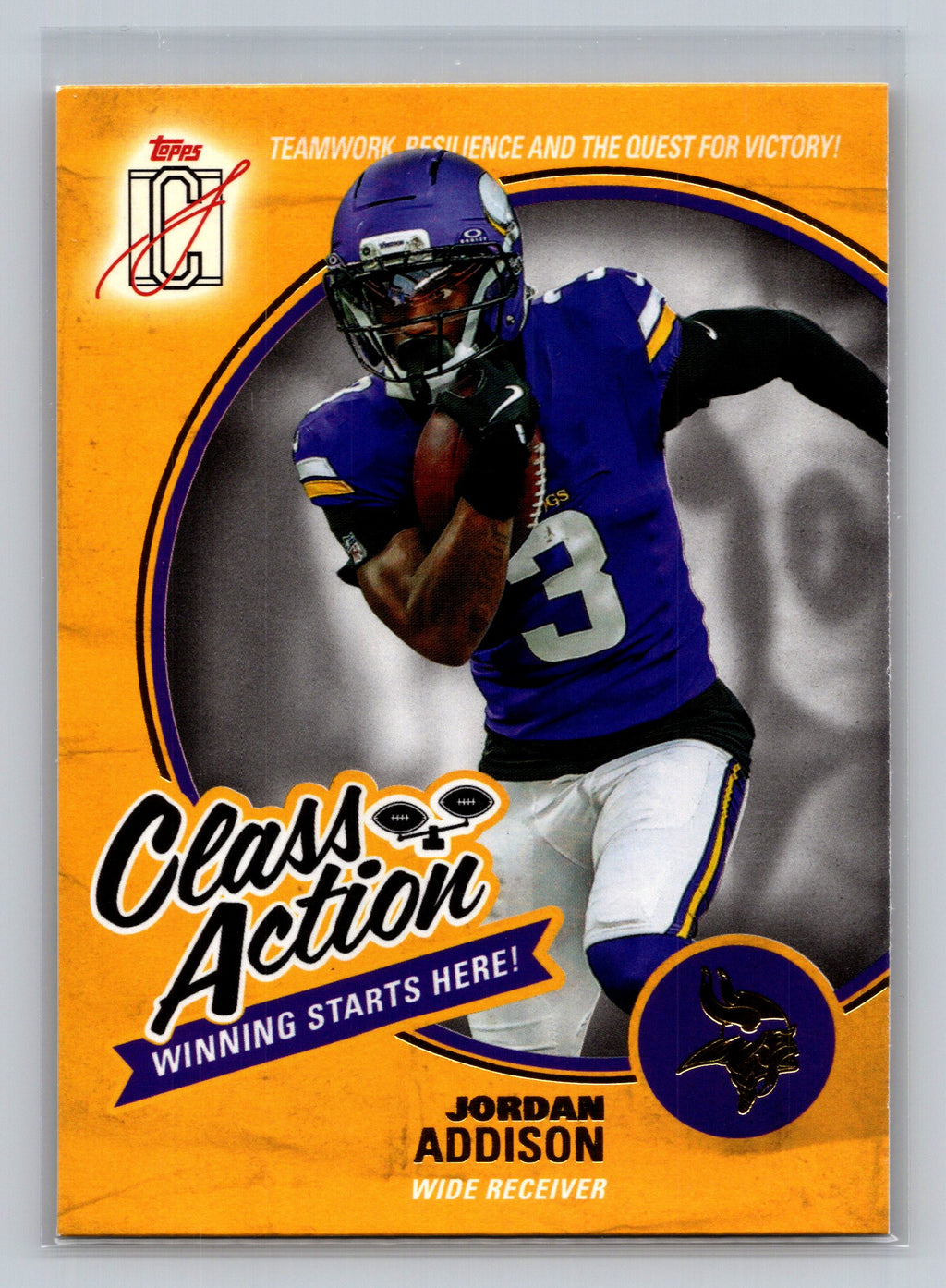2025 Topps Signature Class #CA-21 Jordan Addison Class Action