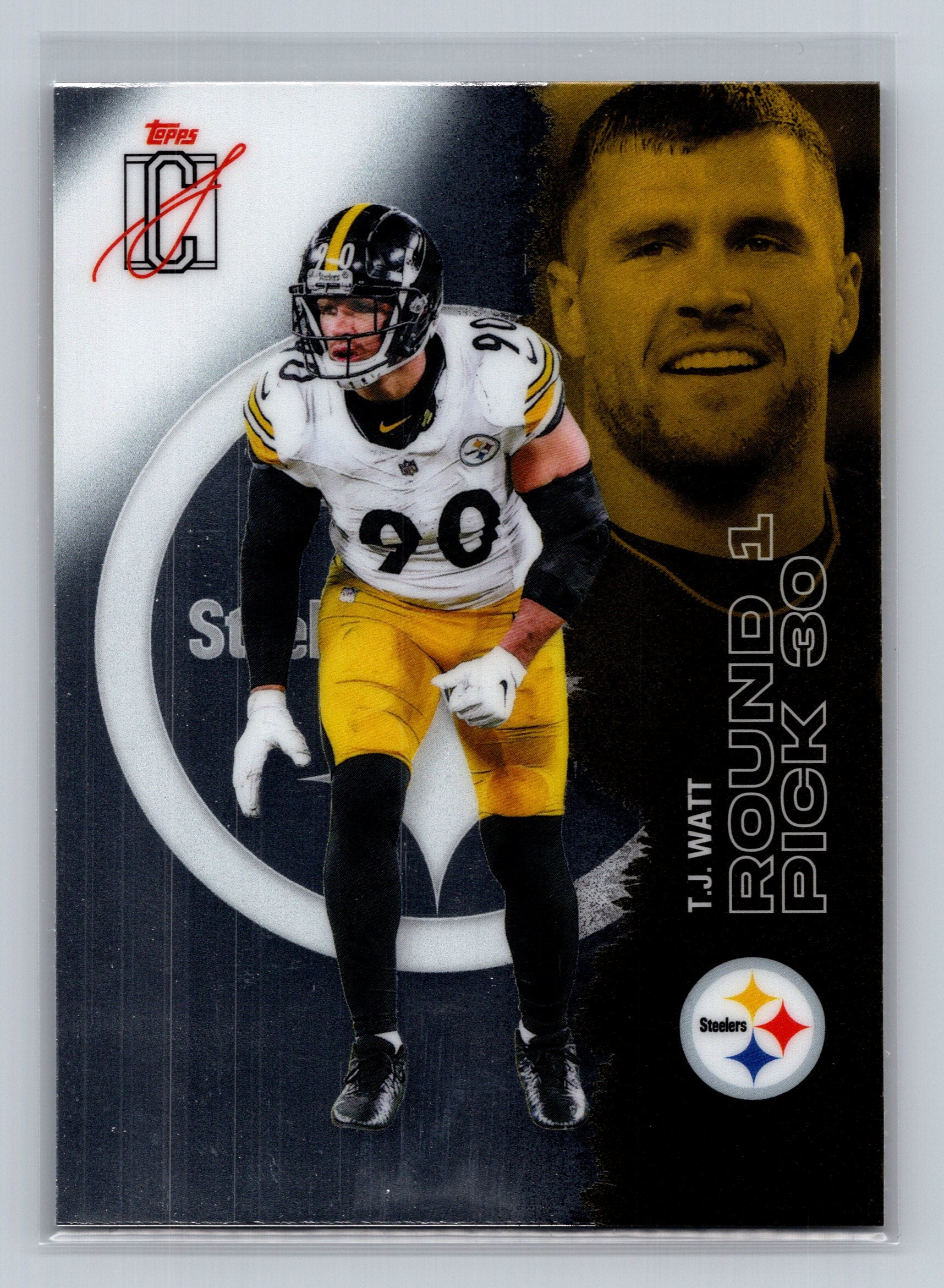 2025 Topps Signature Class #96 T.J. Watt Chrome