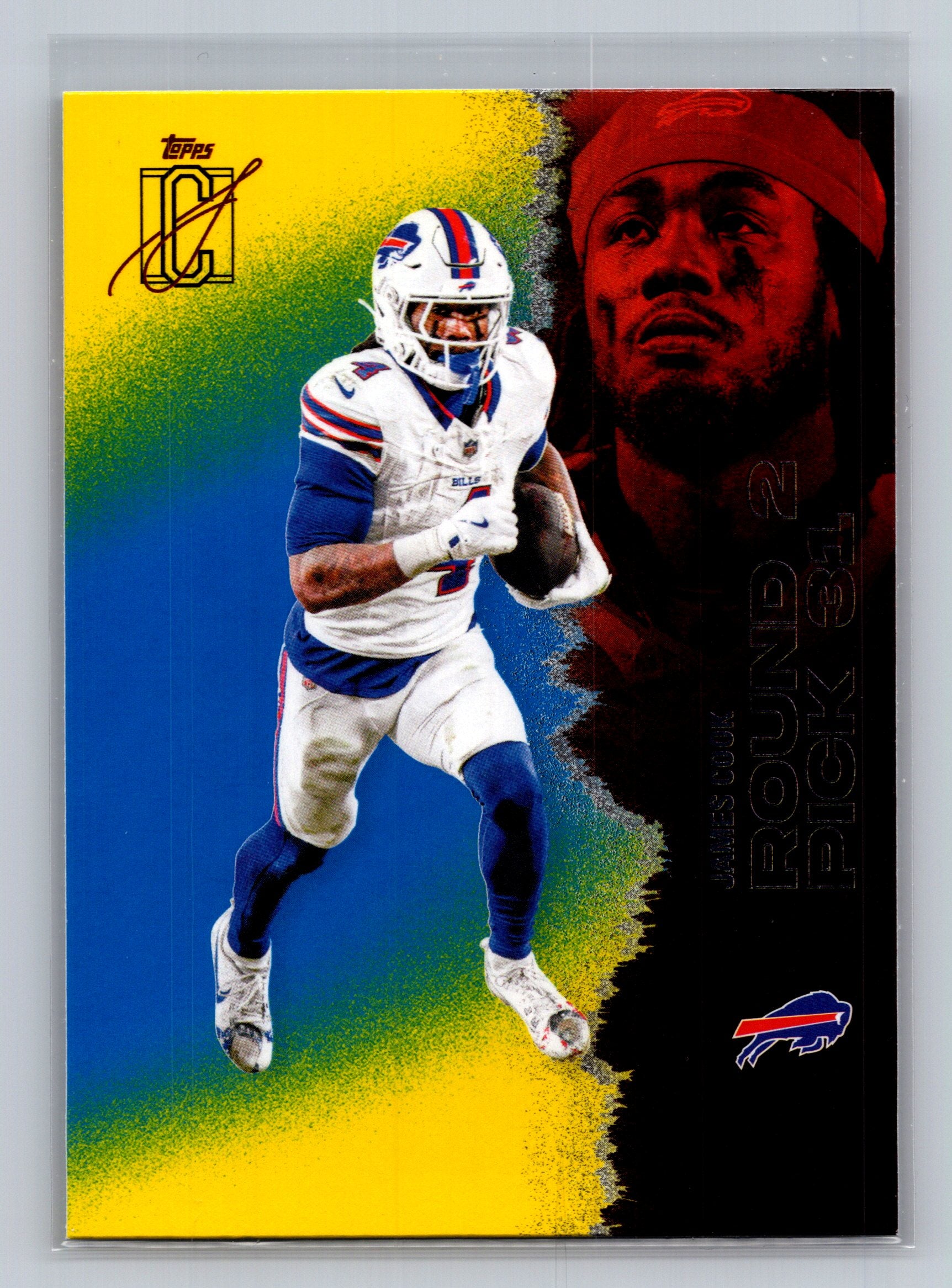 2025 Topps Signature Class #8 James Cook Blue & Yellow
