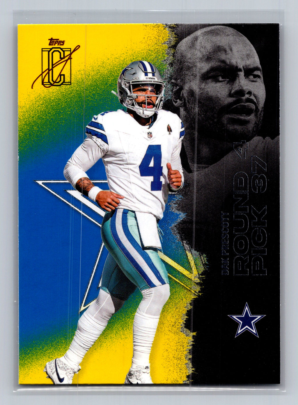 2025 Topps Signature Class #15 Dak Prescott Blue & Yellow