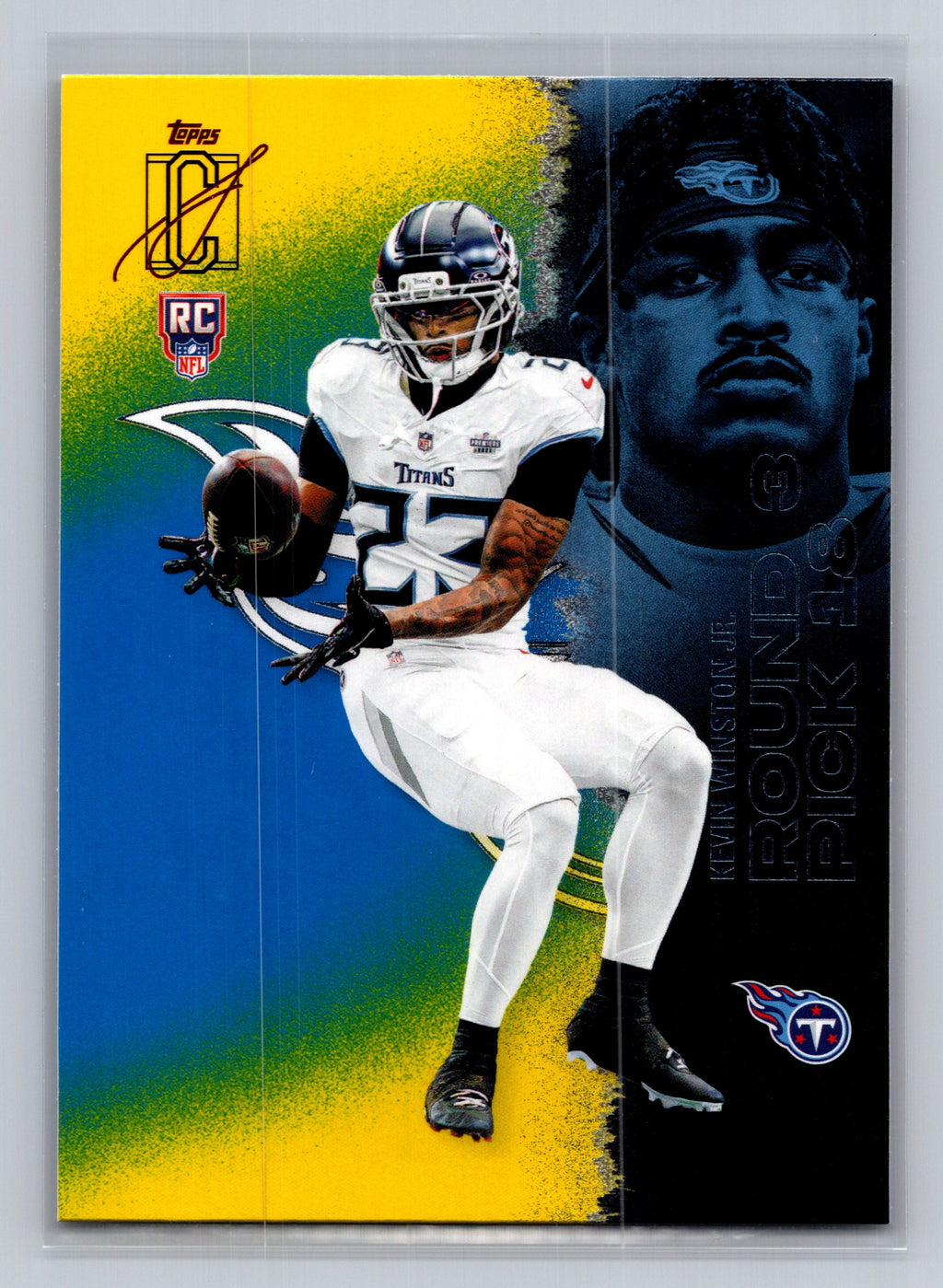 2025 Topps Signature Class #212 Kevin Winston Jr. Blue & Yellow