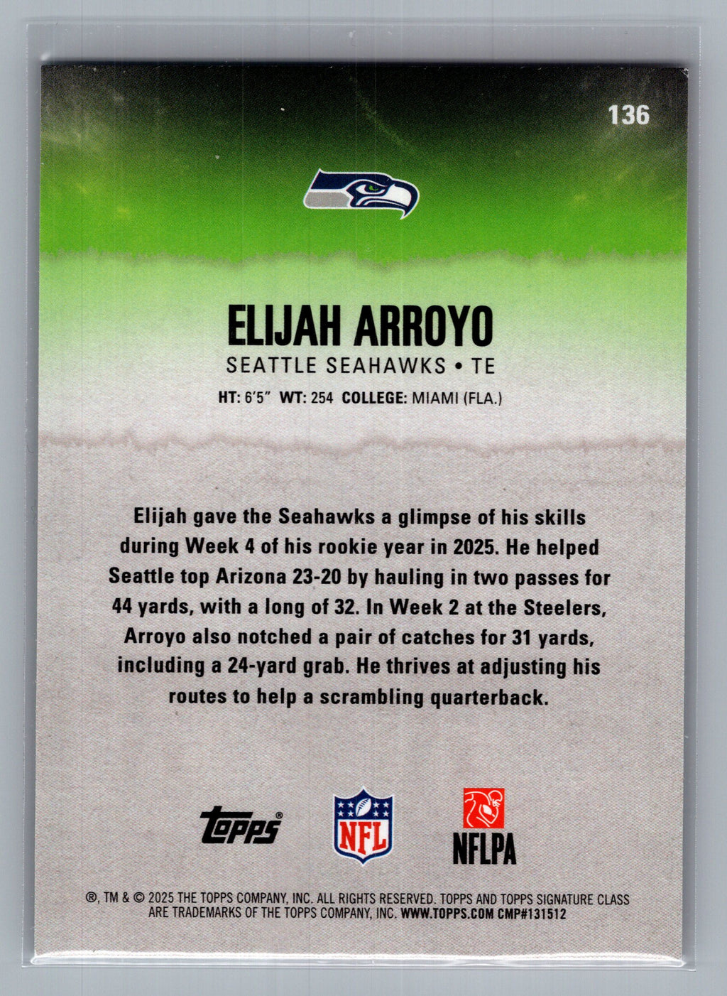 2025 Topps Signature Class #136 Elijah Arroyo Red & Black