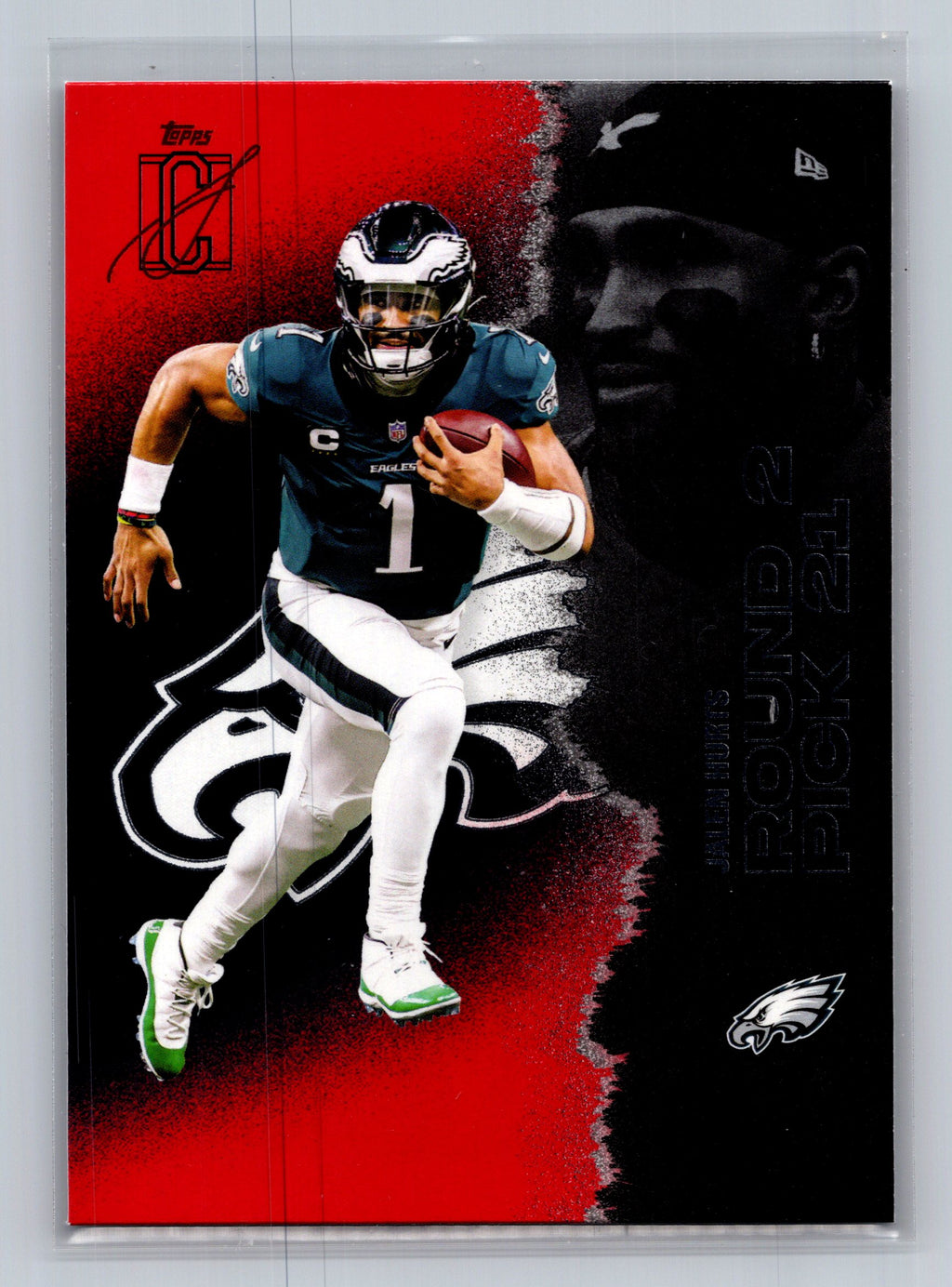 2025 Topps Signature Class #42 Jalen Hurts Red & Black