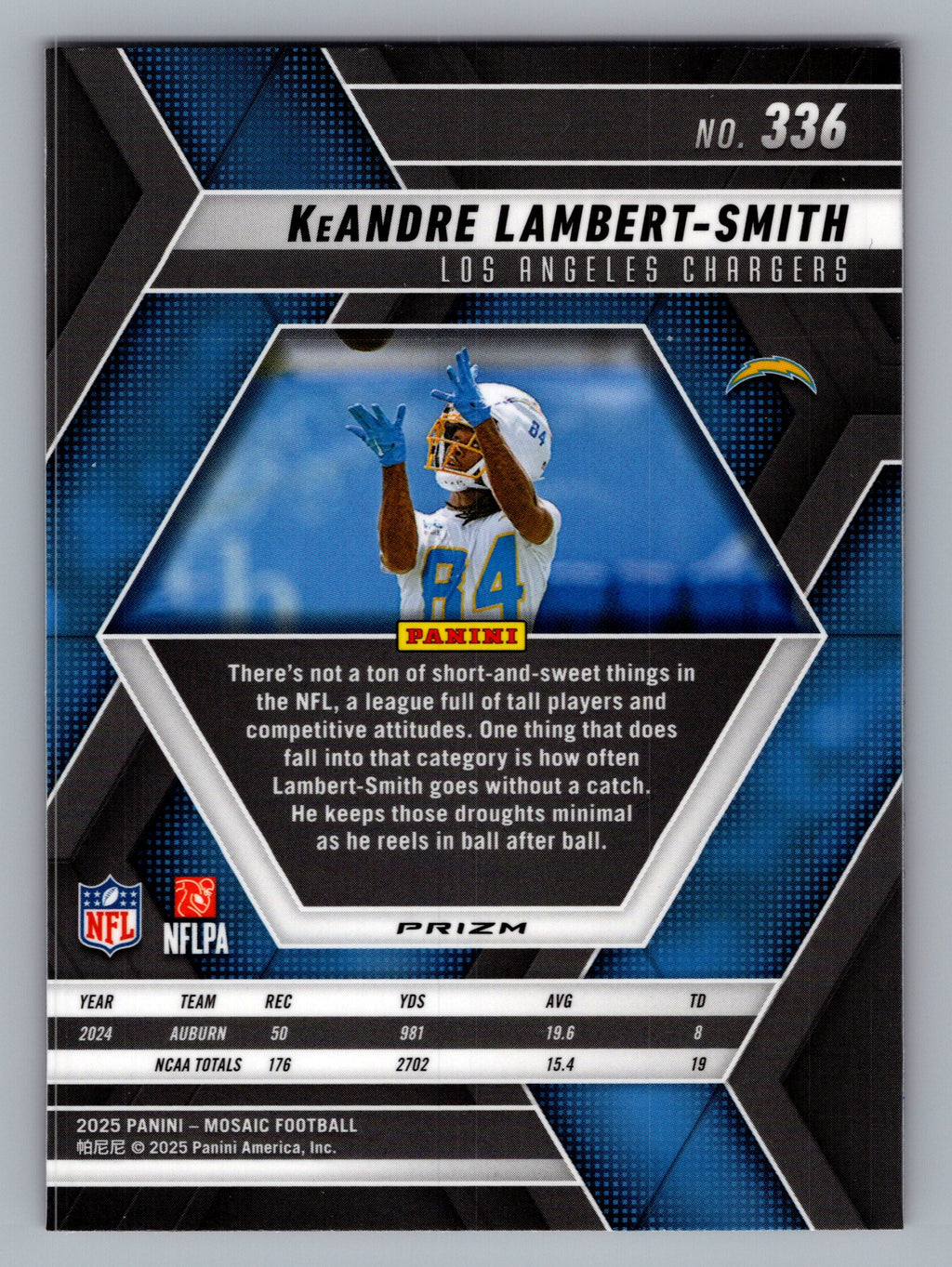 2025 Panini Mosaic #336 KeAndre Lambert-Smith Red Scope