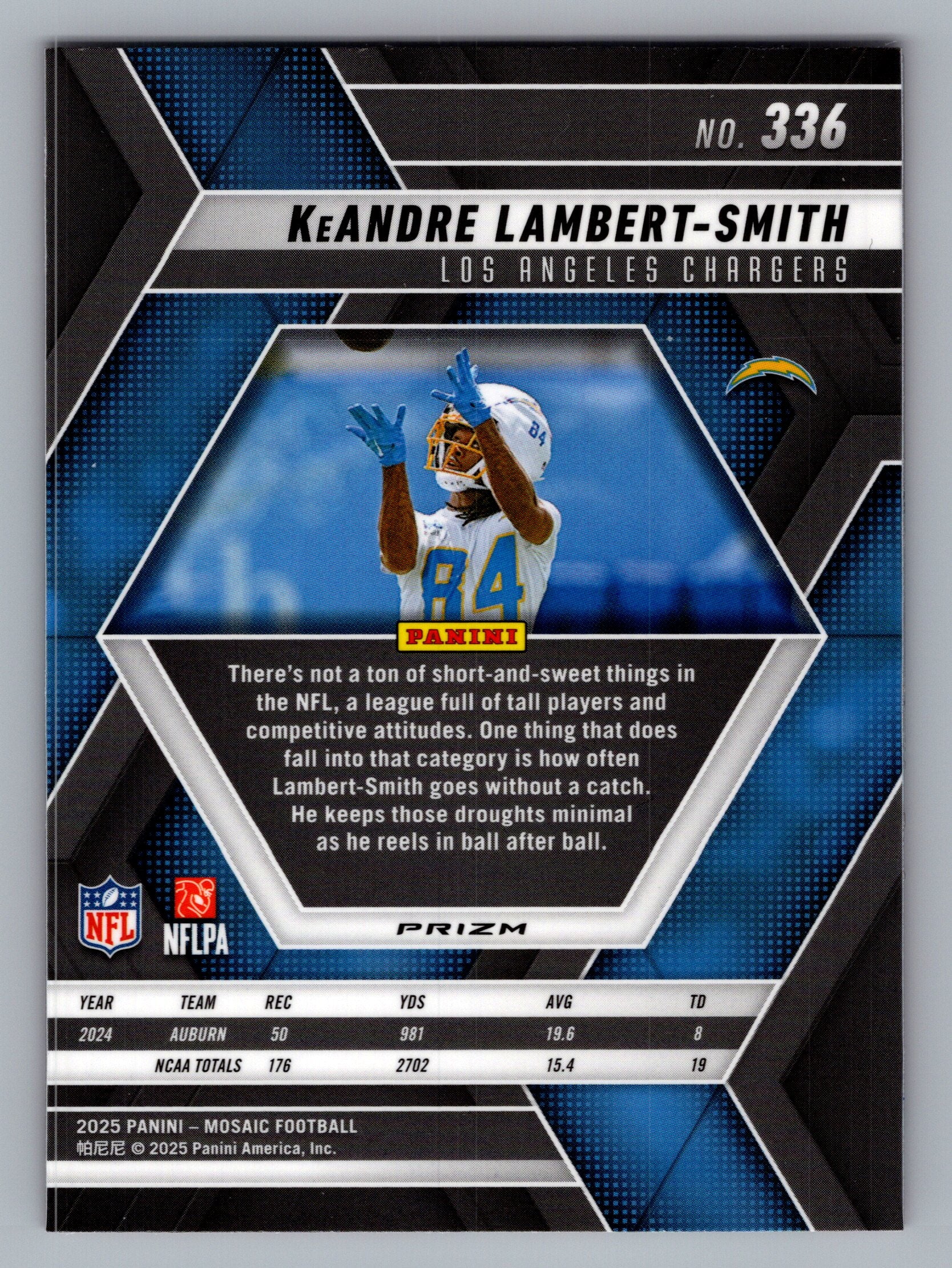 2025 Panini Mosaic #336 KeAndre Lambert-Smith Red Scope