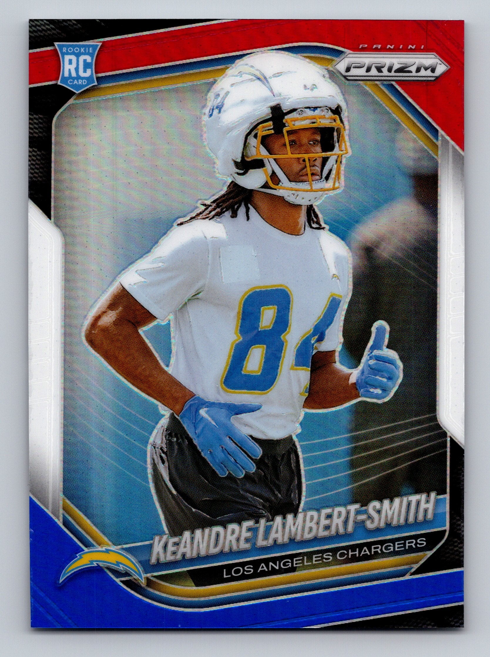 2025 Panini Prizm #349 KeAndre Lambert-Smith Red White and Blue