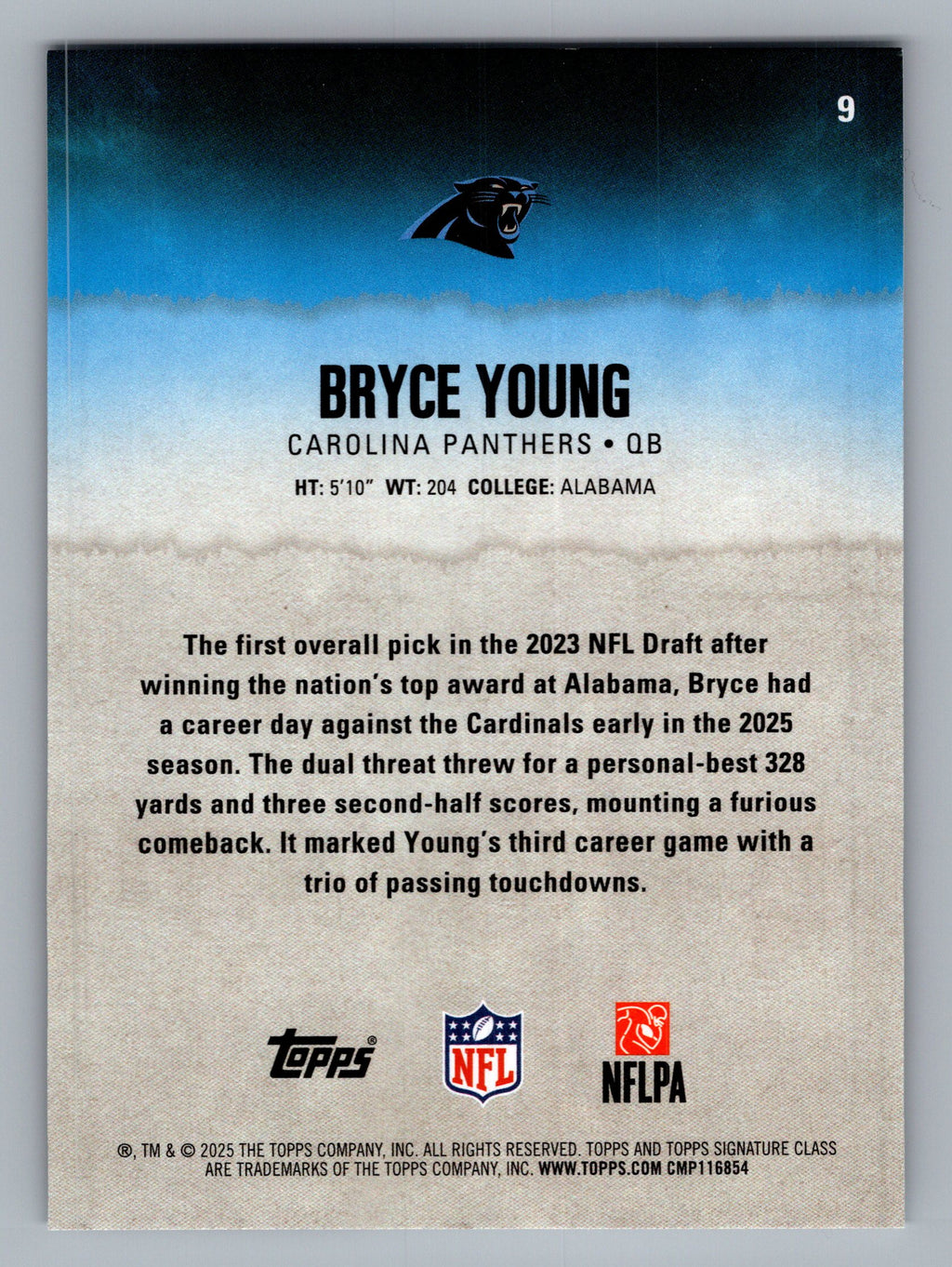 2025 Topps Signature Class #9 Bryce Young
