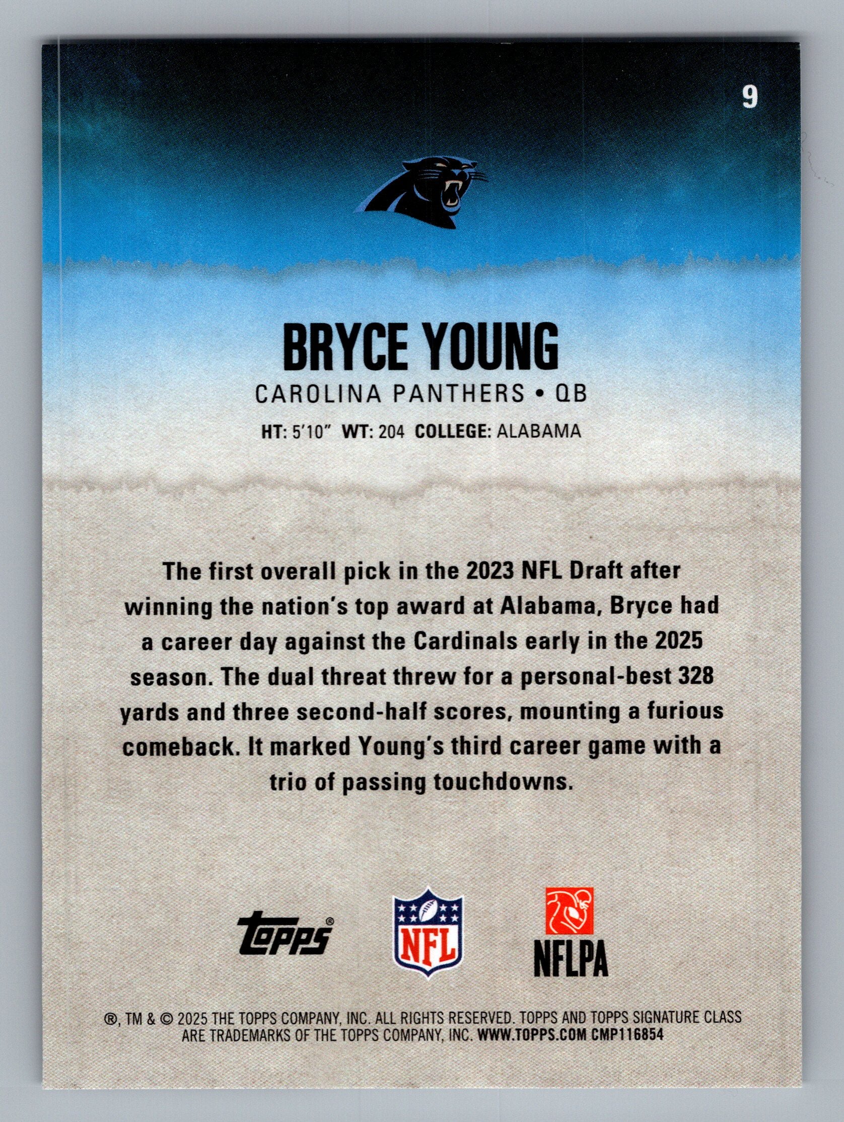 2025 Topps Signature Class #9 Bryce Young