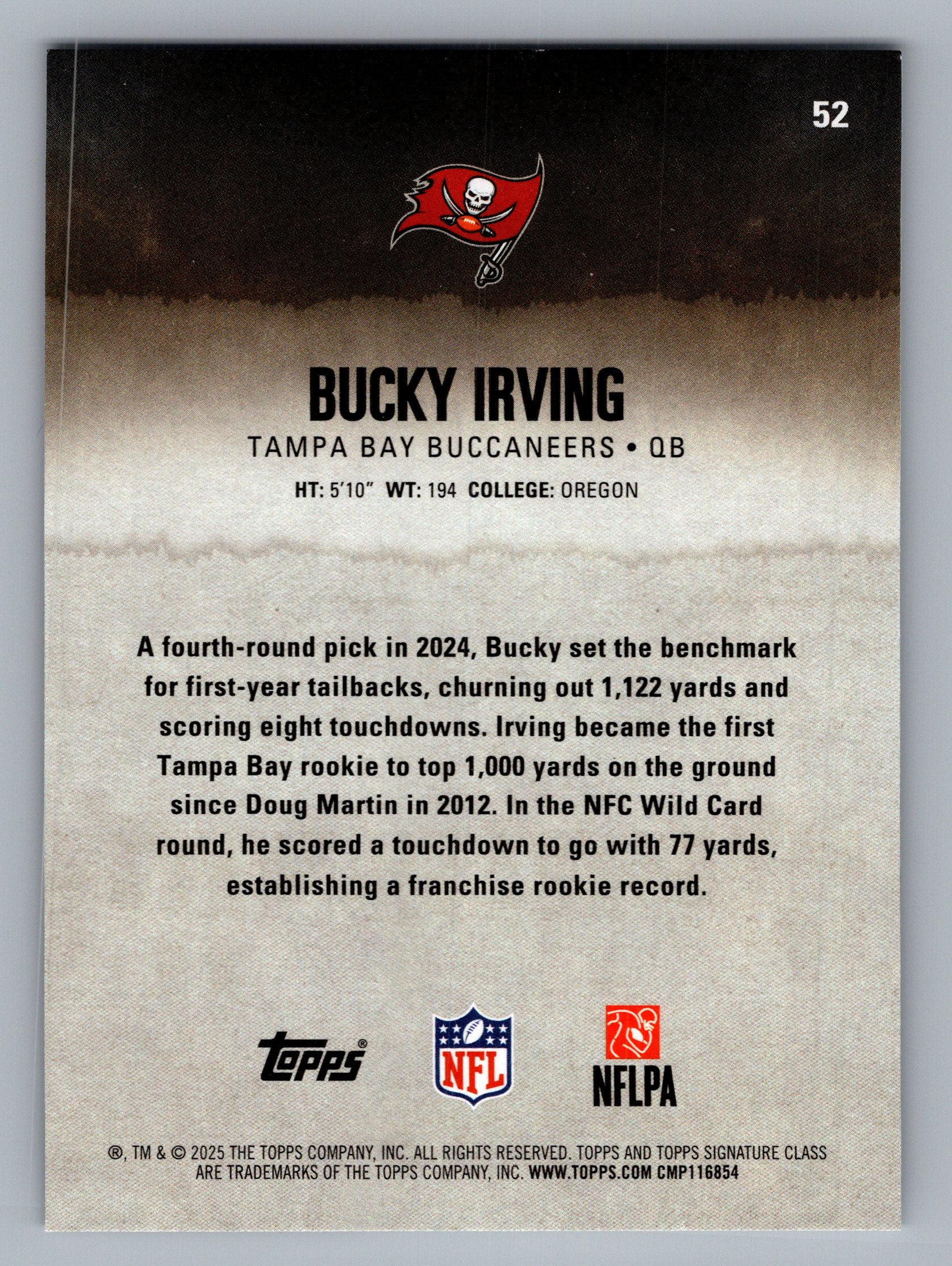 2025 Topps Signature Class #52 Bucky Irving