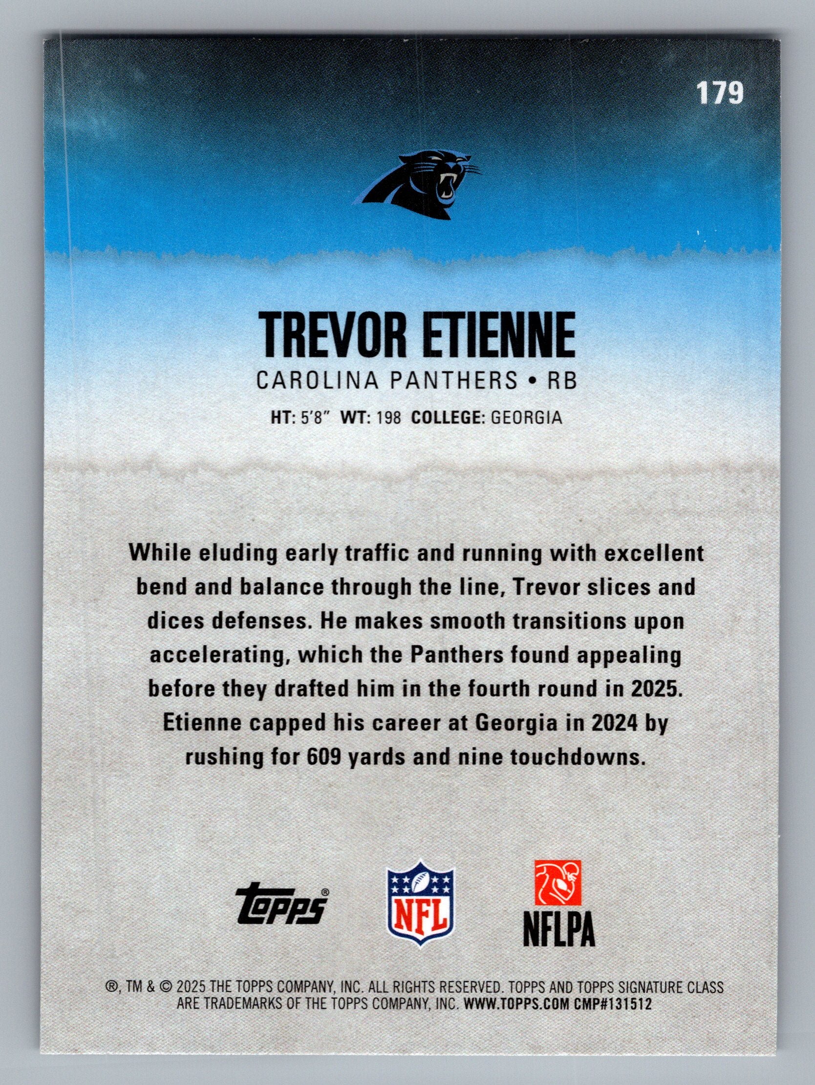 2025 Topps Signature Class #179 Trevor Etienne