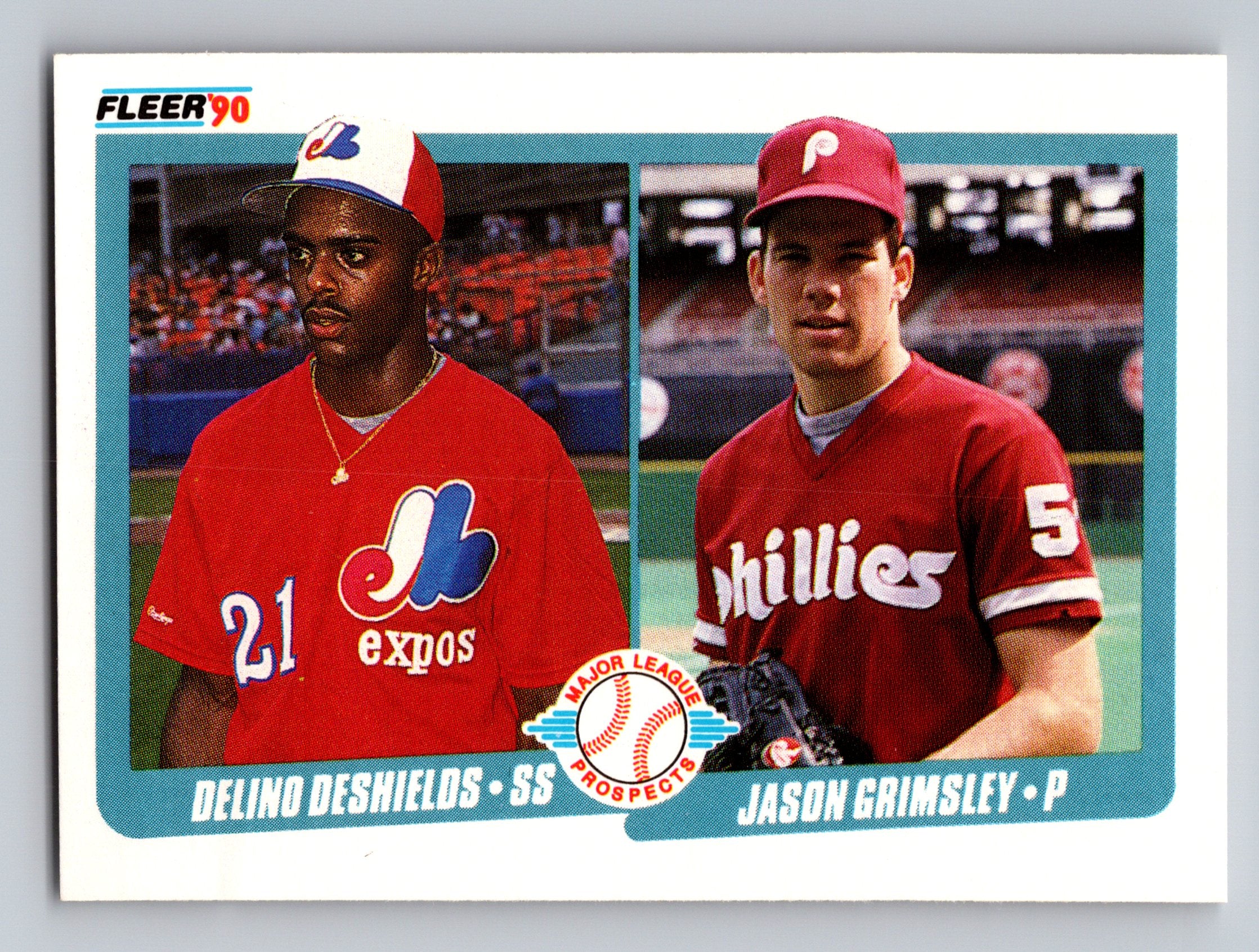 1990 Fleer #653 Delino DeShields / Jason Grimsley