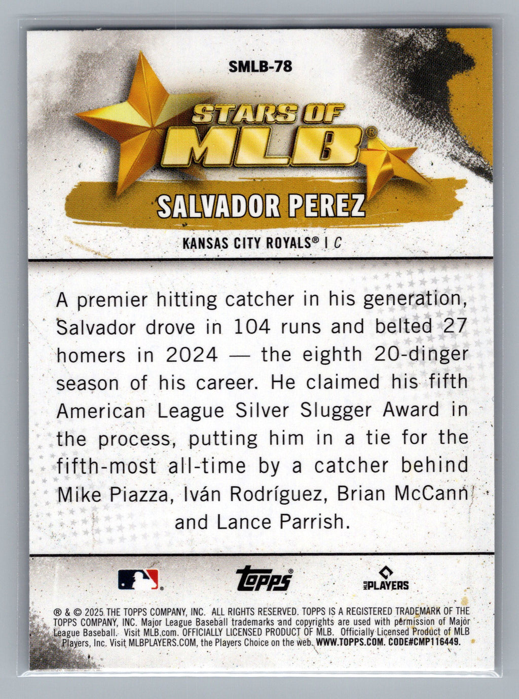 2025 Topps Update #SMLB-78 Salvador Perez Stars of MLB