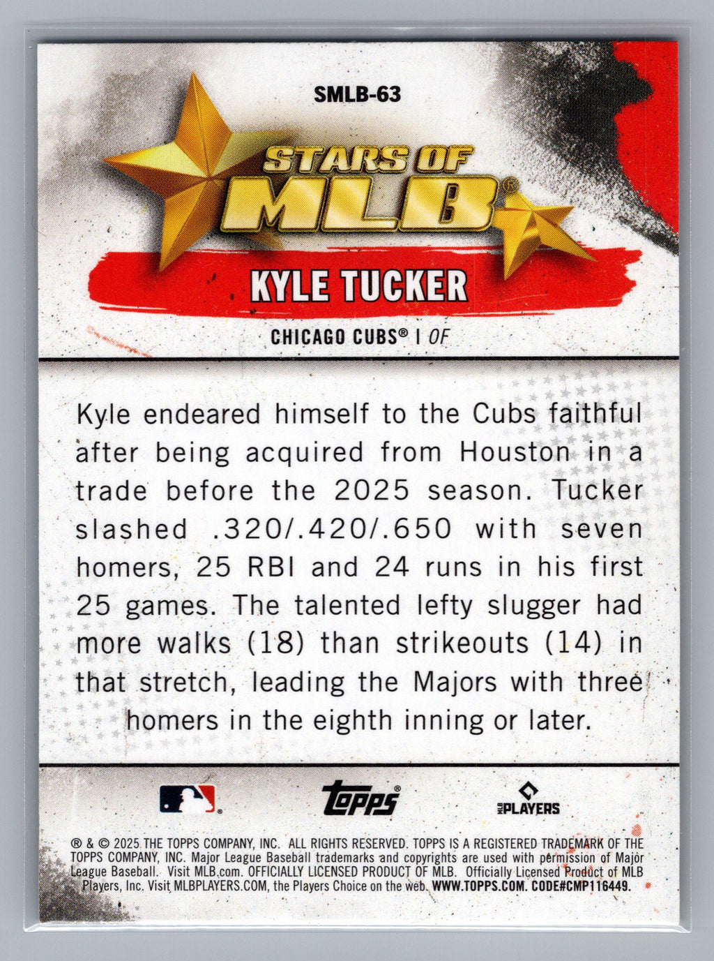 2025 Topps Update #SMLB-63 Kyle Tucker Stars of MLB