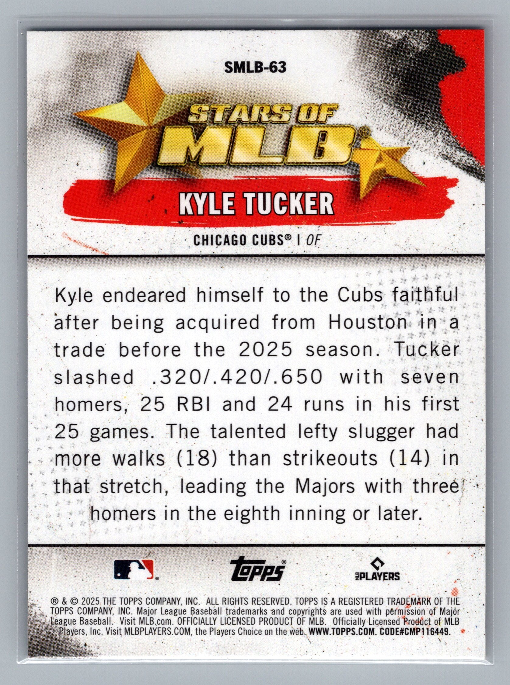 2025 Topps Update #SMLB-63 Kyle Tucker Stars of MLB