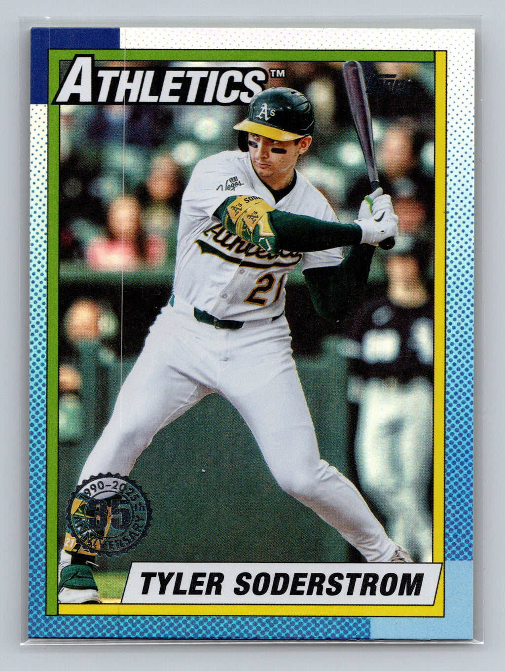 2025 Topps Update #U90-2 Tyler Soderstrom 1990 Topps Baseball 35th Anniversary