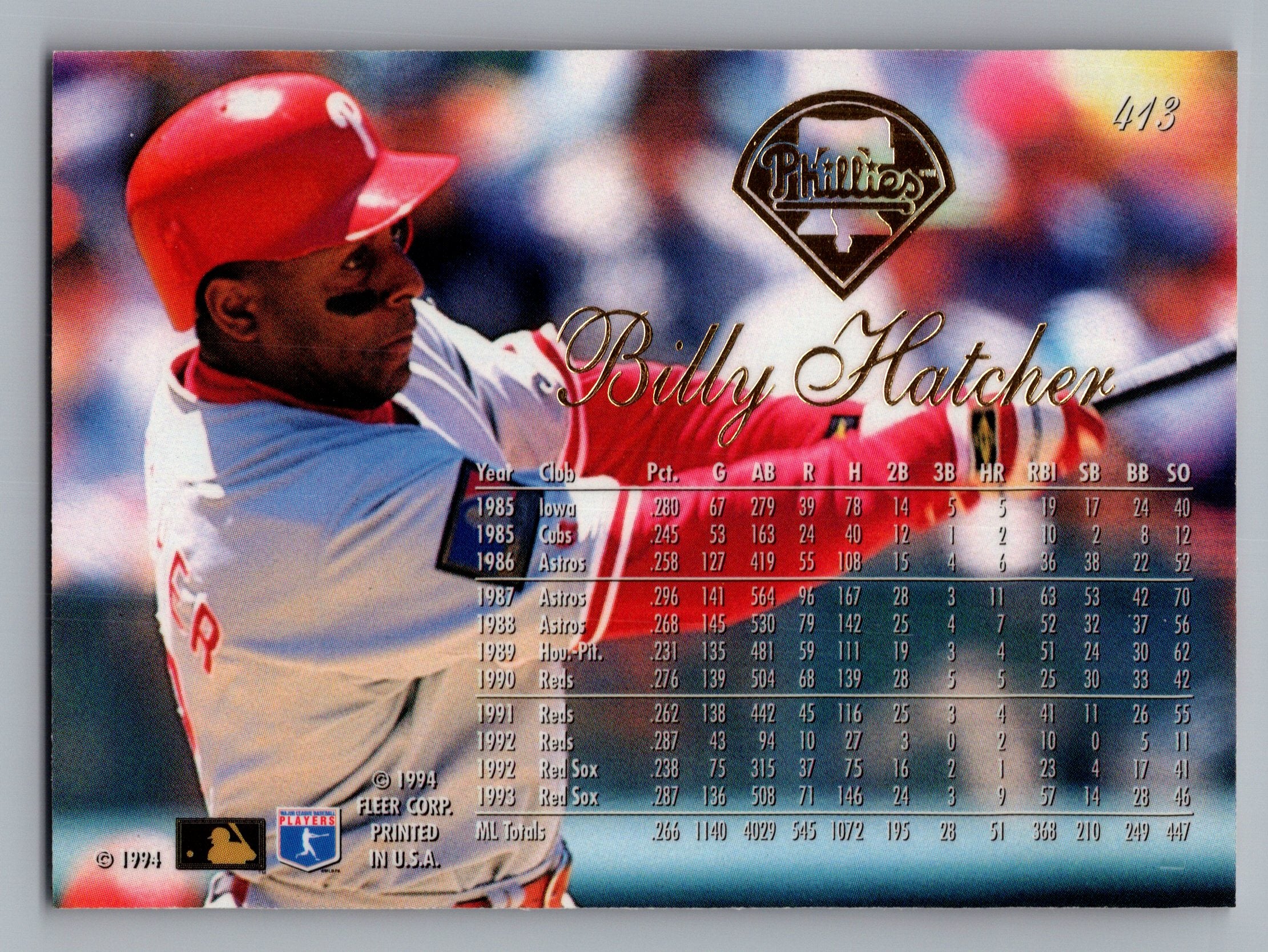 1994 Flair #413 Billy Hatcher