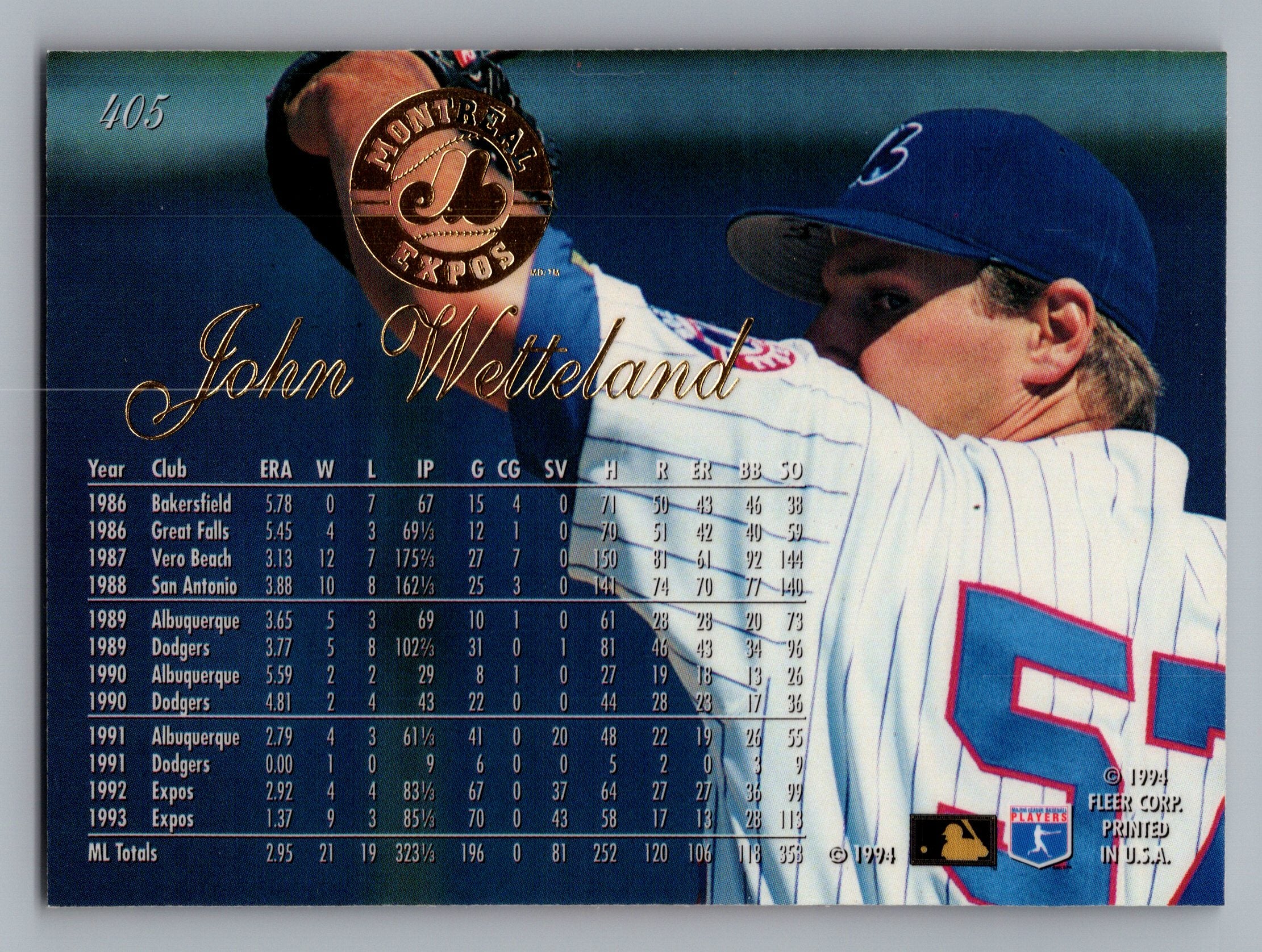 1994 Flair #405 John Wetteland