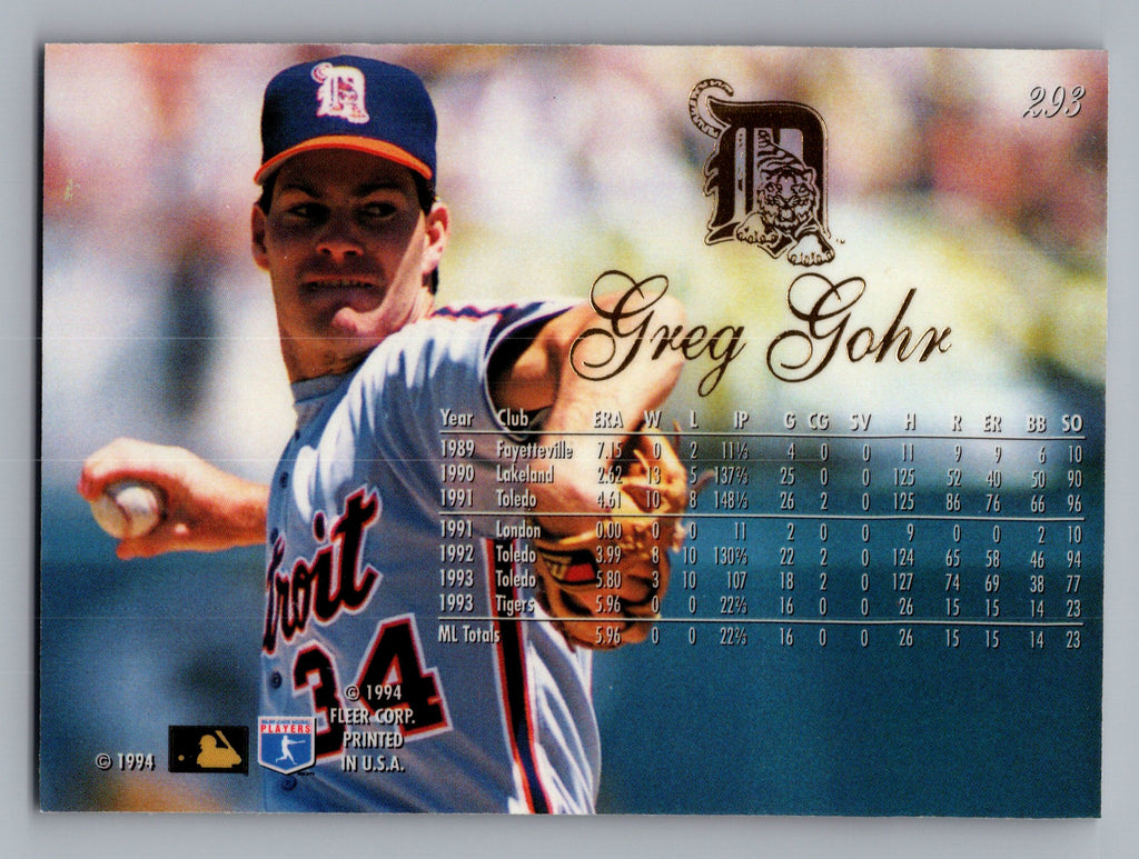 1994 Flair #293 Greg Gohr