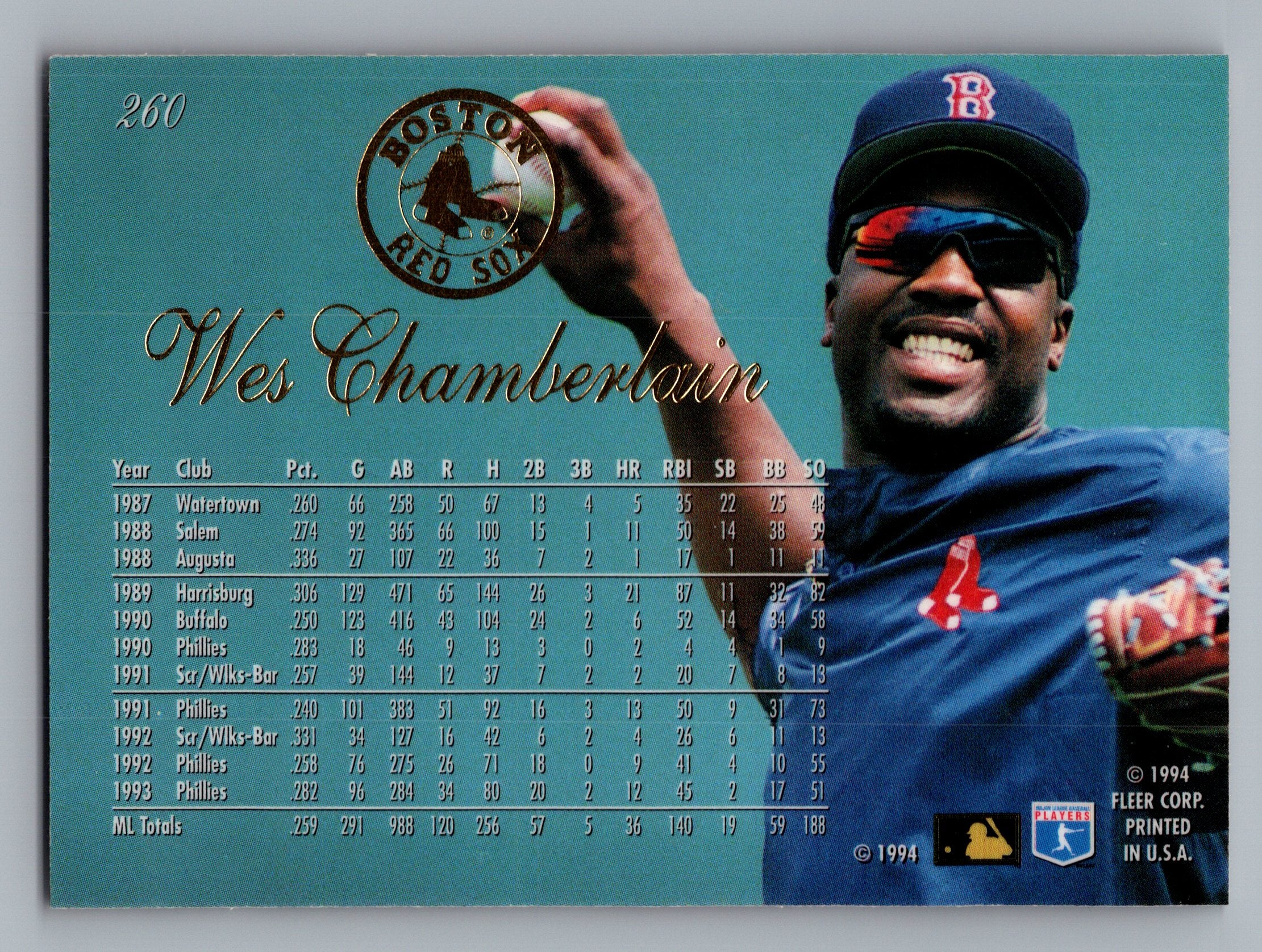 1994 Flair #260 Wes Chamberlain