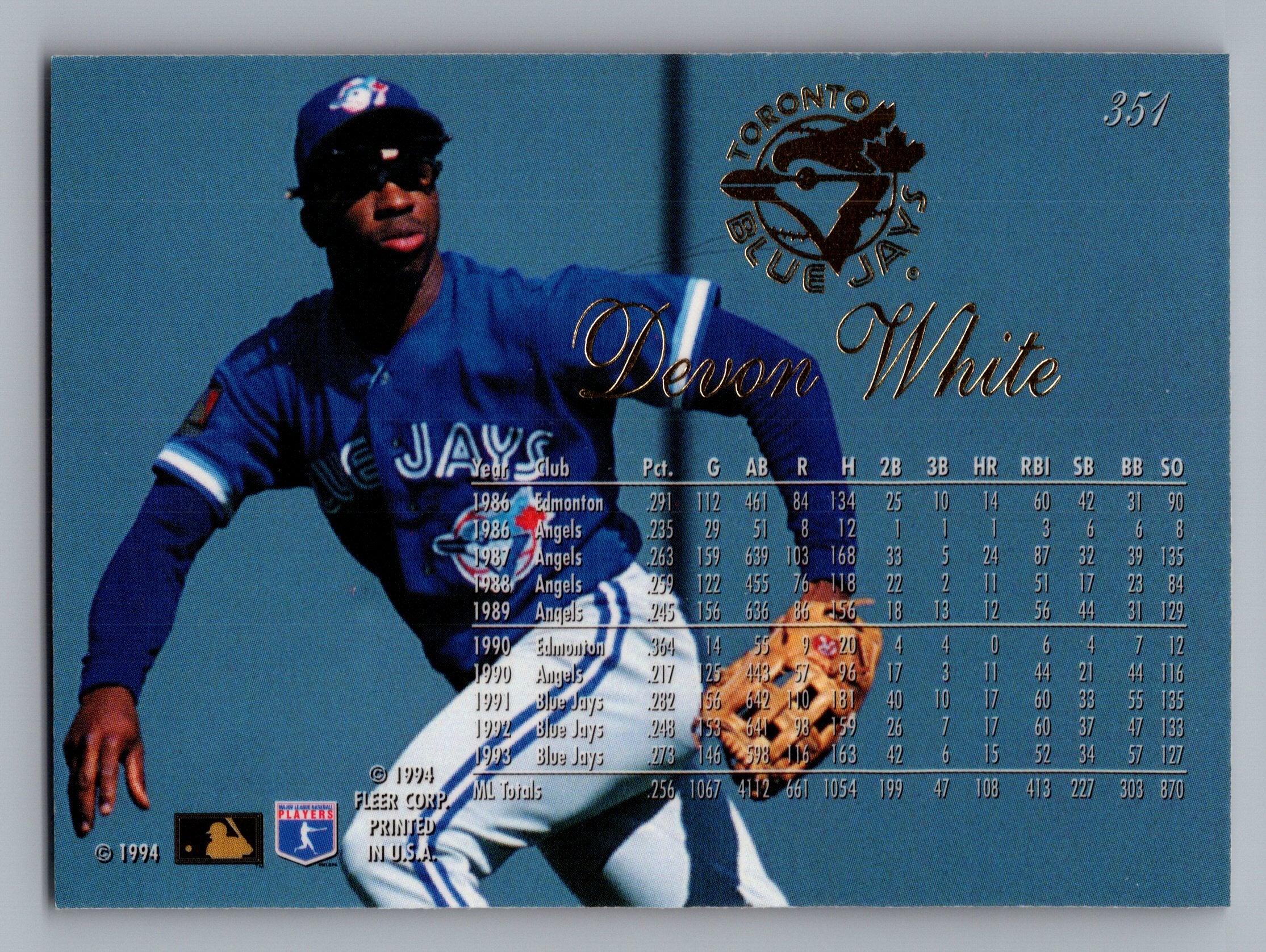 1994 Flair #351 Devon White