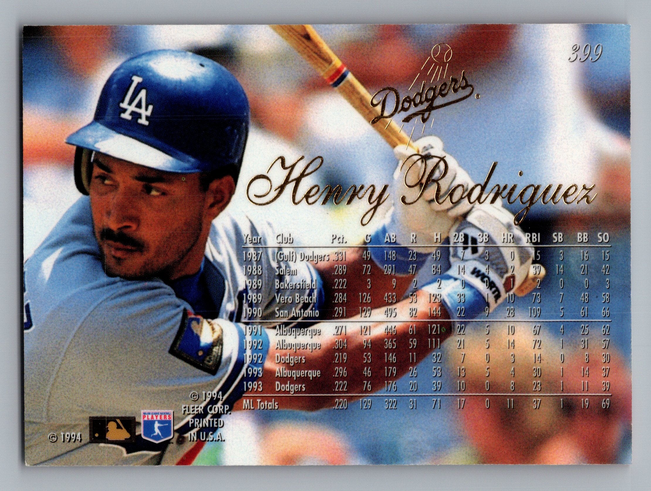 1994 Flair #399 Henry Rodriguez