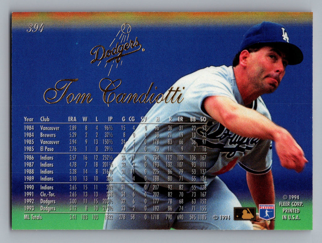 1994 Flair #394 Tom Candiotti