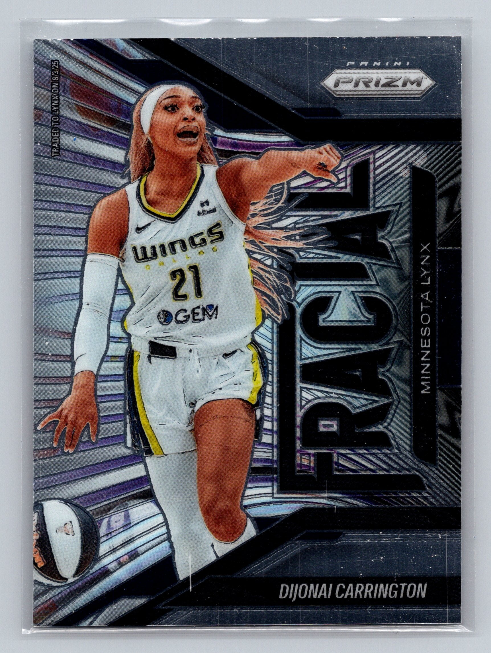 2025 Panini Prizm WNBA #1 Dijonai Carrington Fractal
