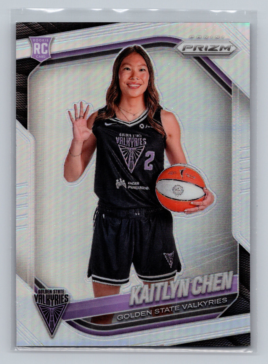 2025 Panini Prizm WNBA #143 Kaitlyn Chen White Seismic Prizms