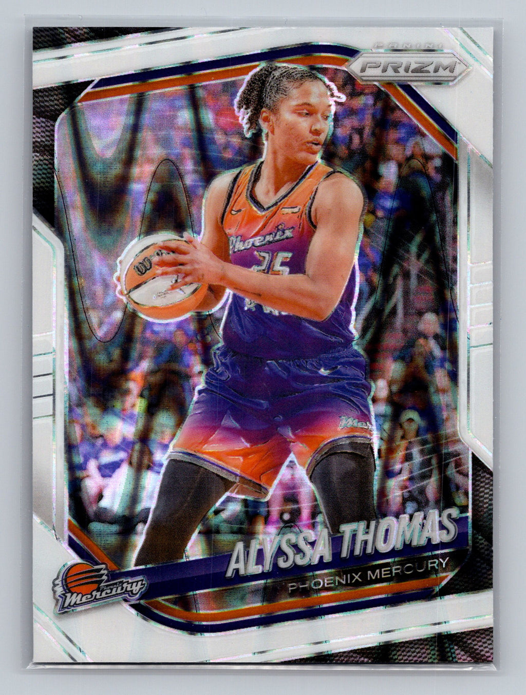 2025 Panini Prizm WNBA #44 Alyssa Thomas White Seismic Prizms