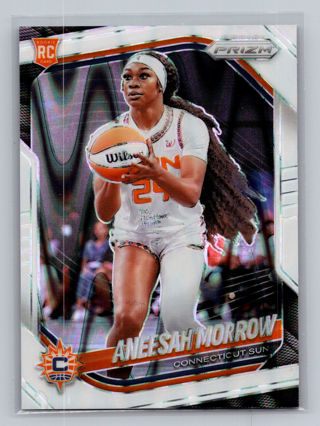 2025 Panini Prizm WNBA #79 Aneesah Morrow White Seismic Prizms