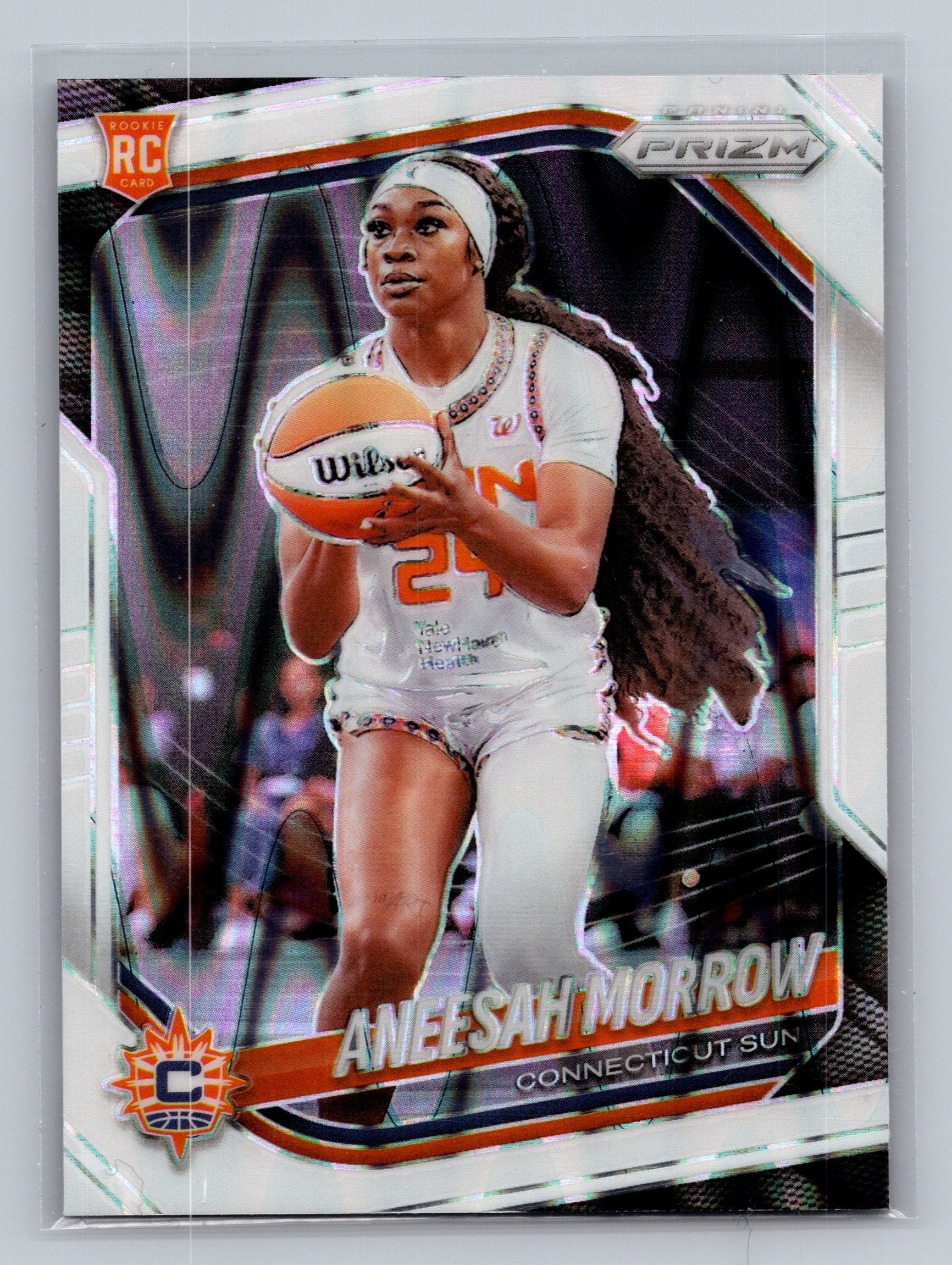 2025 Panini Prizm WNBA #79 Aneesah Morrow White Seismic Prizms