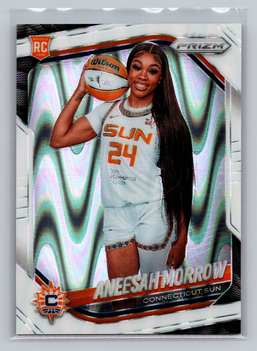 2025 Panini Prizm WNBA #146 Aneesah Morrow White Seismic Prizms