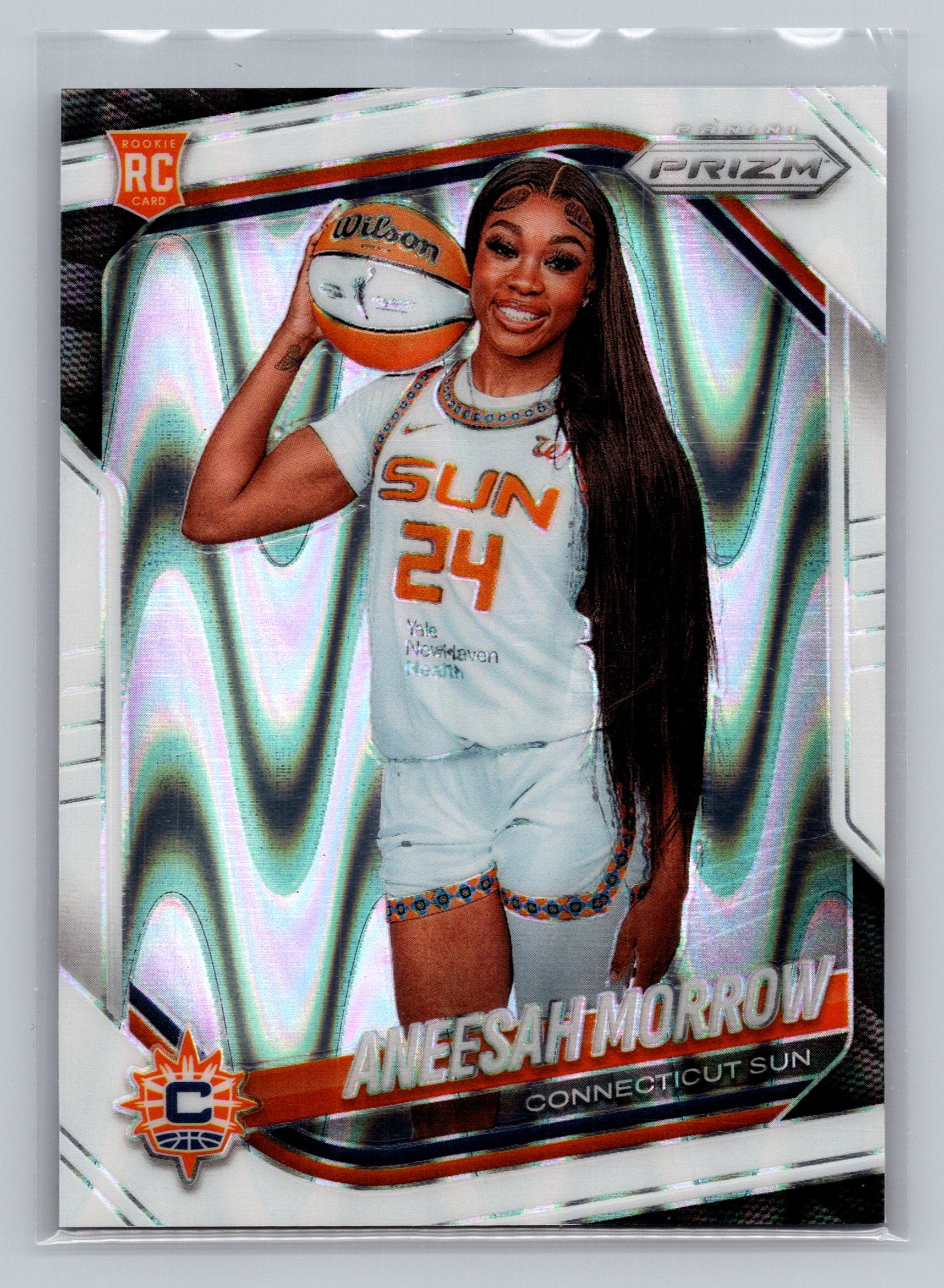 2025 Panini Prizm WNBA #146 Aneesah Morrow White Seismic Prizms