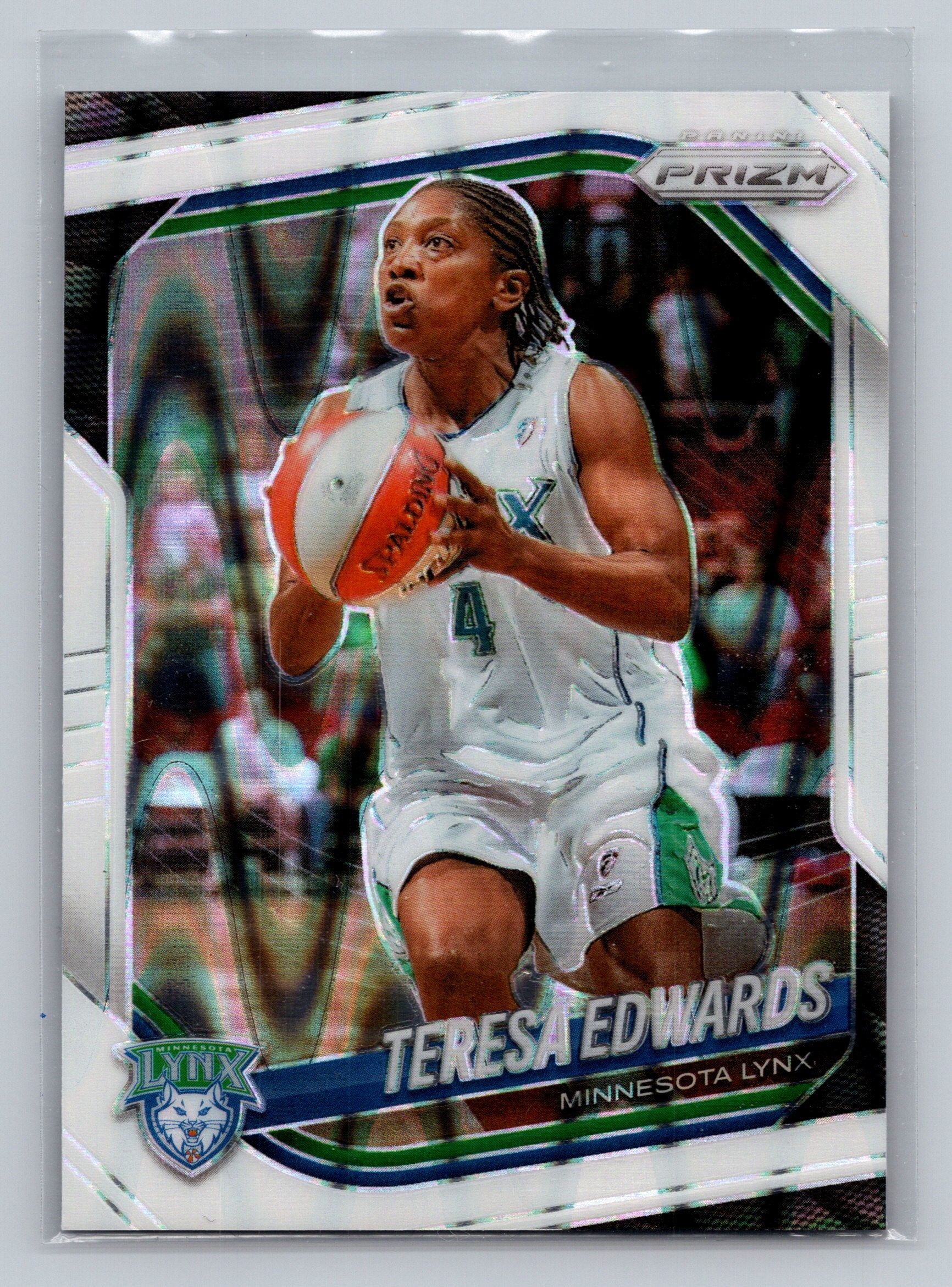 2025 Panini Prizm WNBA #126 Teresa Edwards White Seismic Prizms