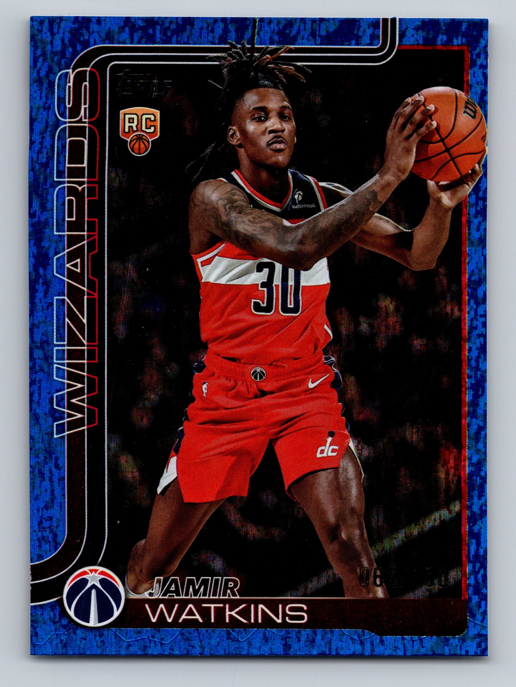 2025-26 Topps #244 Jamir Watkins Sandglitter Blue SSP
