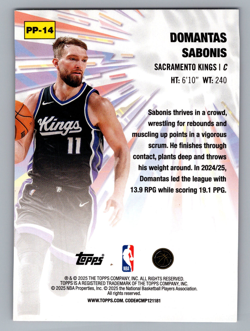 2025-26 Topps #PP-14 Domantas Sabonis Power Players