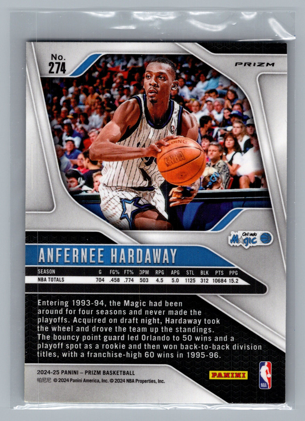 2024-25 Panini Prizm #274 Anfernee Hardaway Prizms Ice