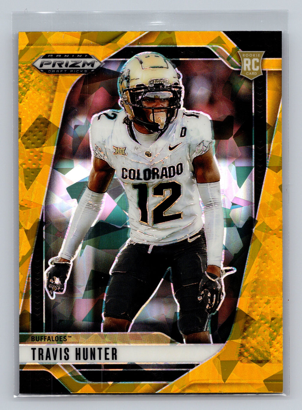 2025 Panini Prizm Draft Picks #20 Travis Hunter Prizms Gold Ice