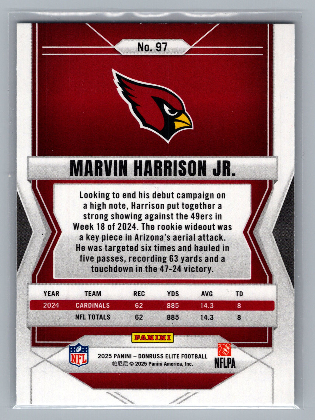 2025 Donruss Elite #97 Marvin Harrison Jr.
