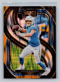 2024 Panini Select #131 Justin Herbert Black & Gold Prizm Shock