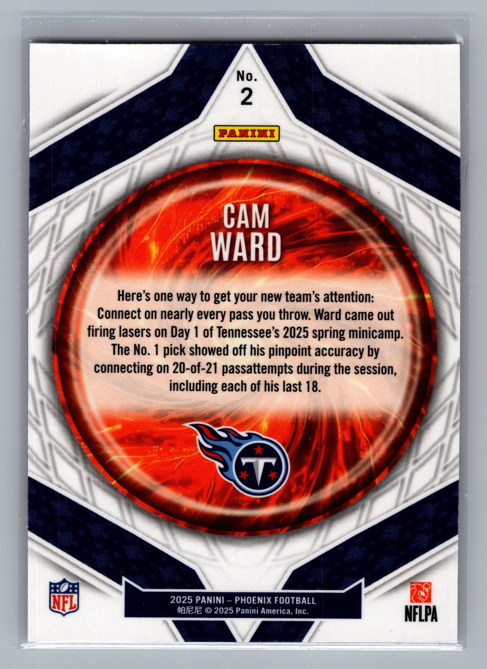 2025 Panini Phoenix #2 Cam Ward Paragon