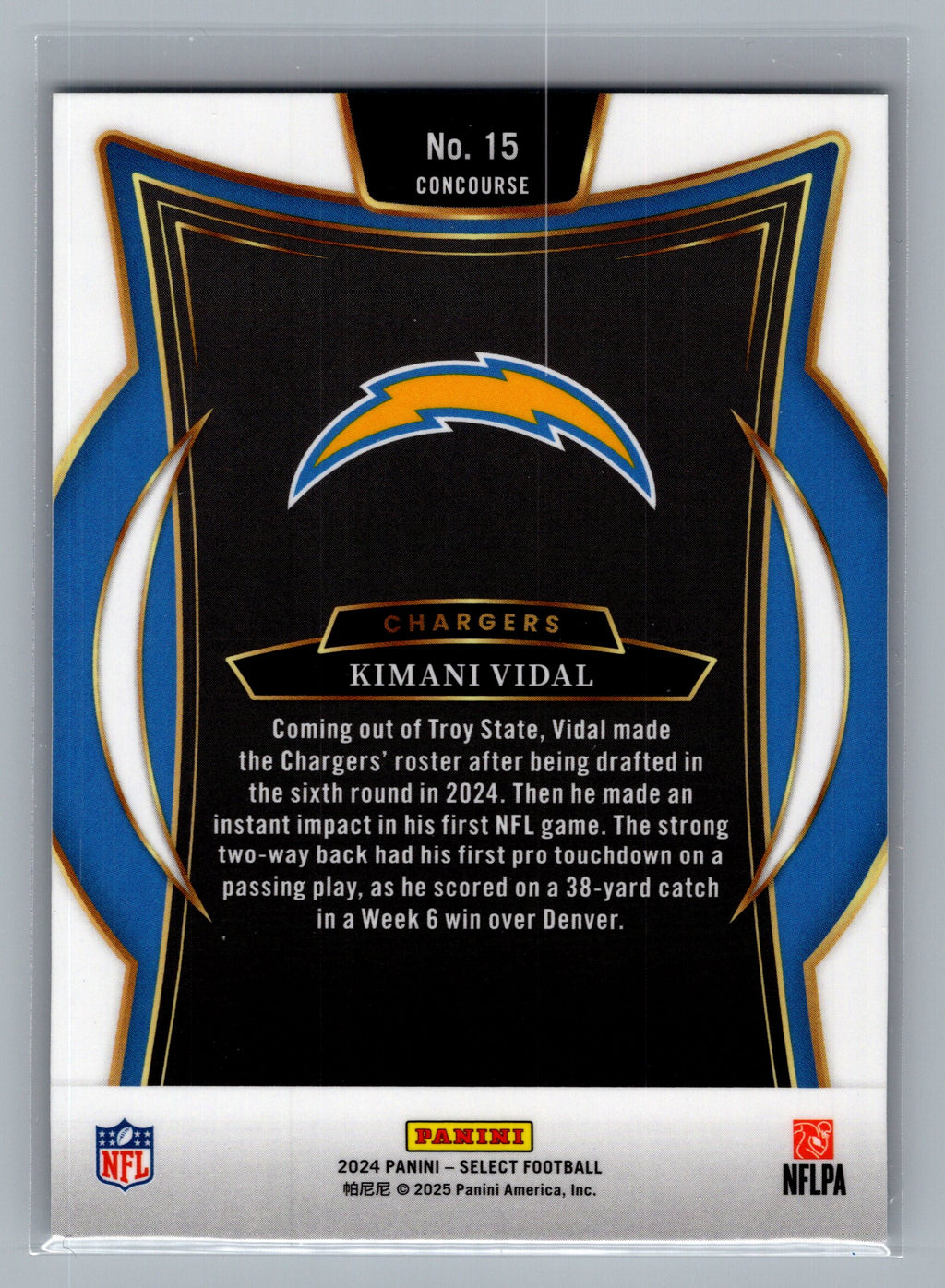 2024 Panini Select #15 Kimani Vidal