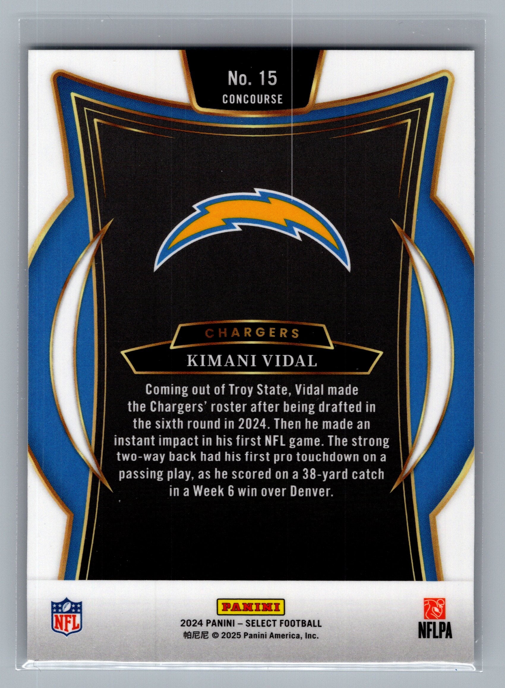 2024 Panini Select #15 Kimani Vidal
