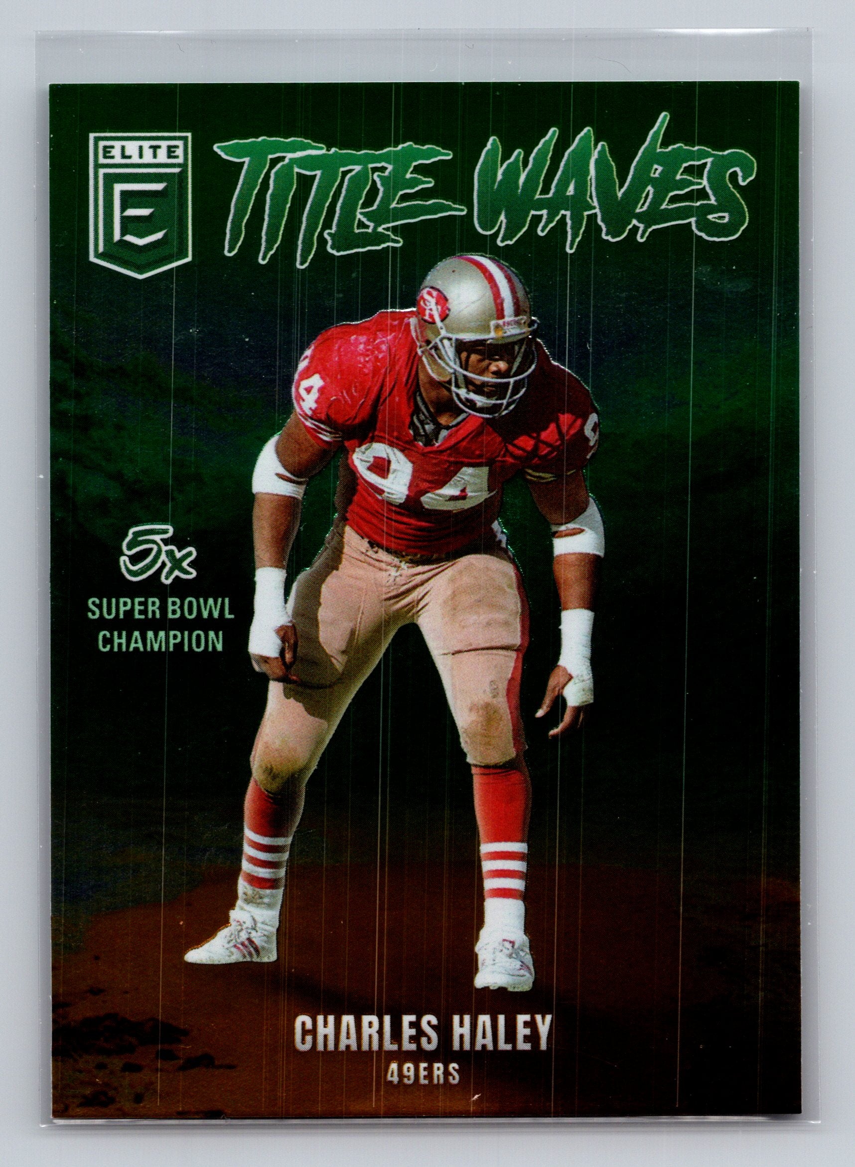 2025 Donruss Elite #4 Charles Haley Title Waves Green