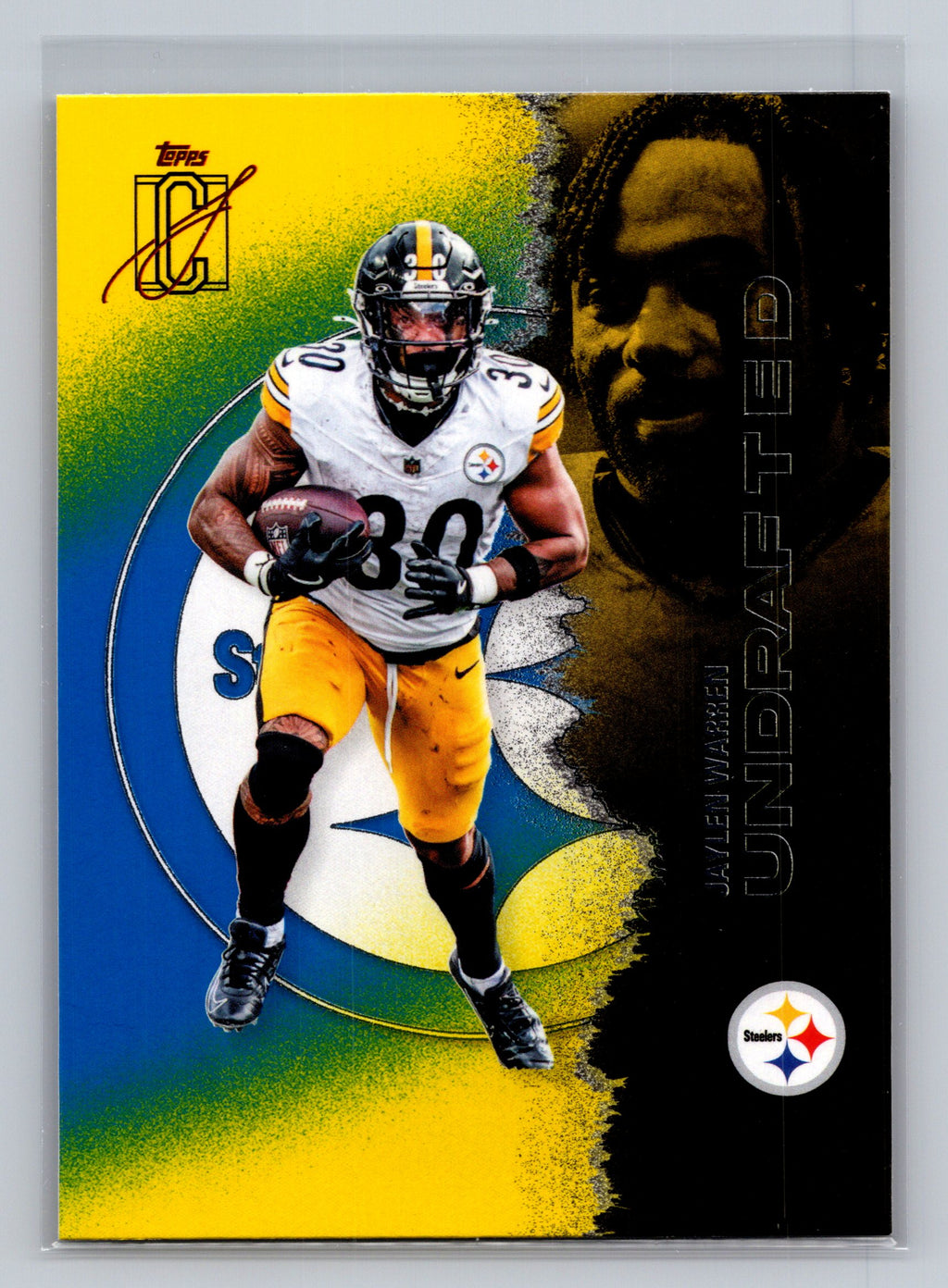 2025 Topps Signature Class #45 Jaylen Warren Blue & Yellow