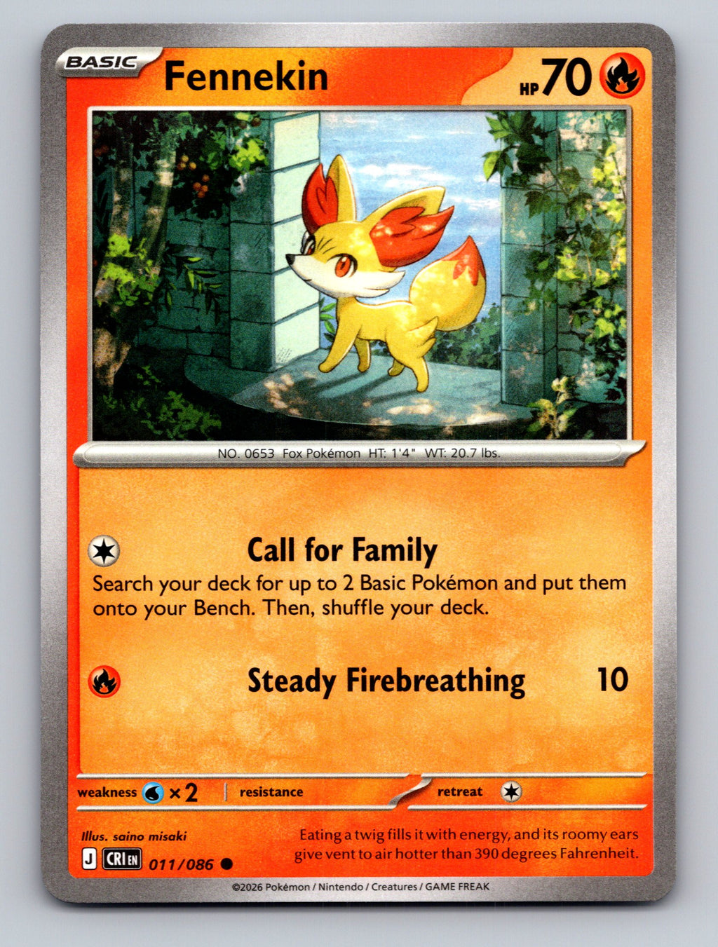 ME04: Chaos Rising #011/086 Fennekin