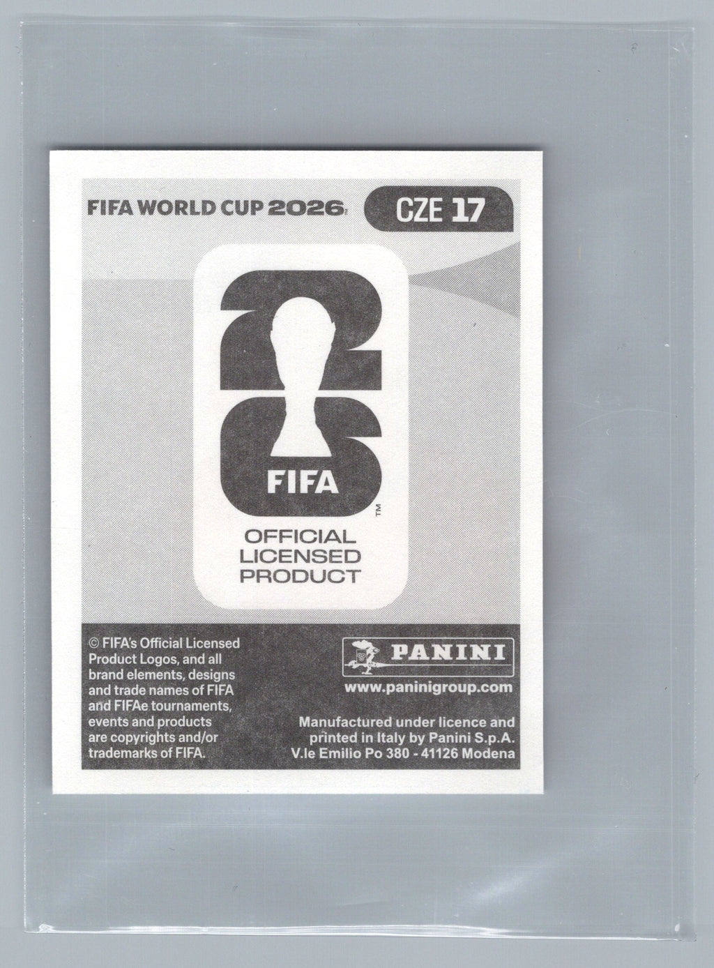 2026 Panini FIFA World Cup Stickers #CZE17 Tomas Chory
