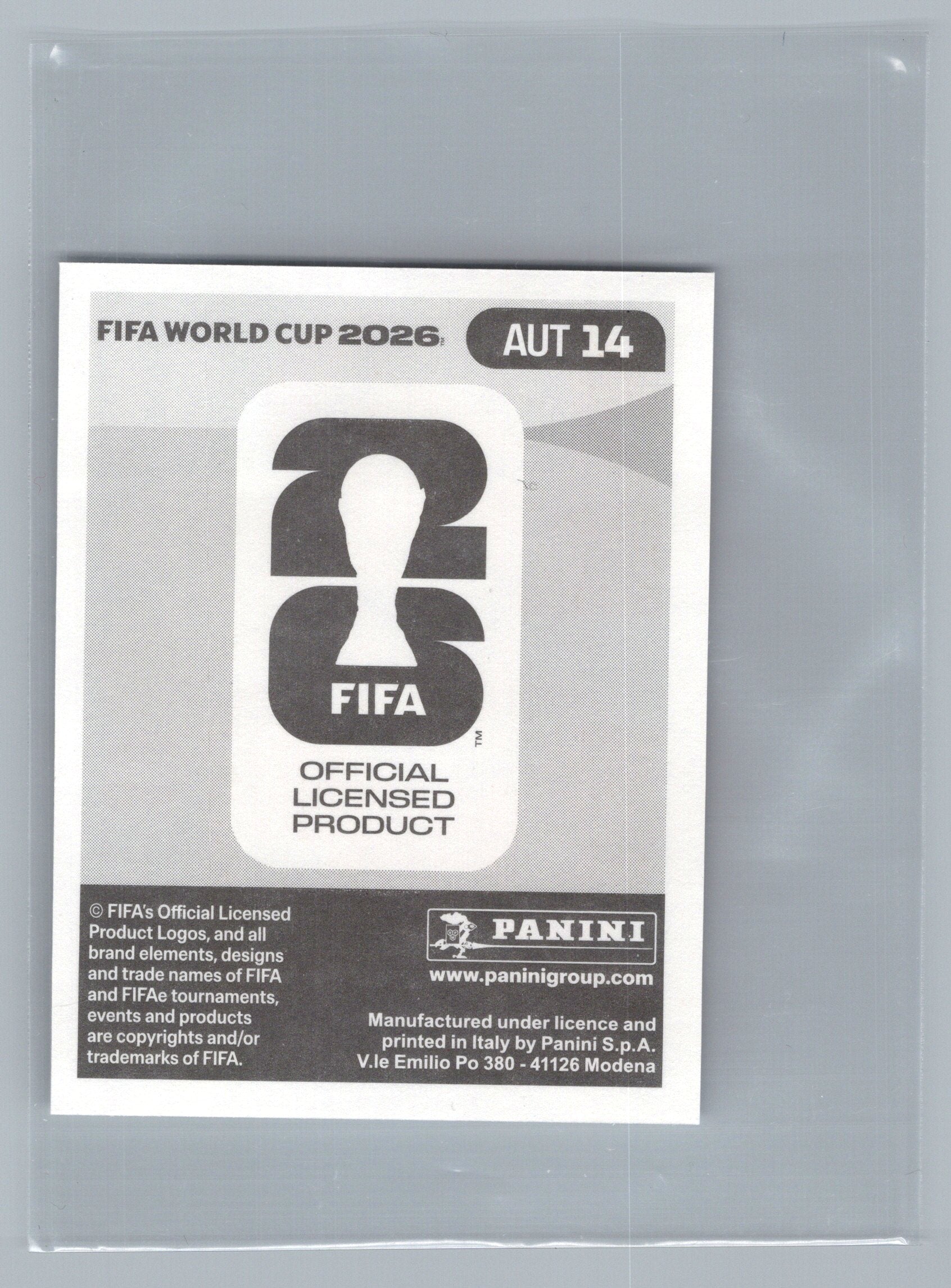 2026 Panini FIFA World Cup Stickers #AUT14 Florian Grillitsch